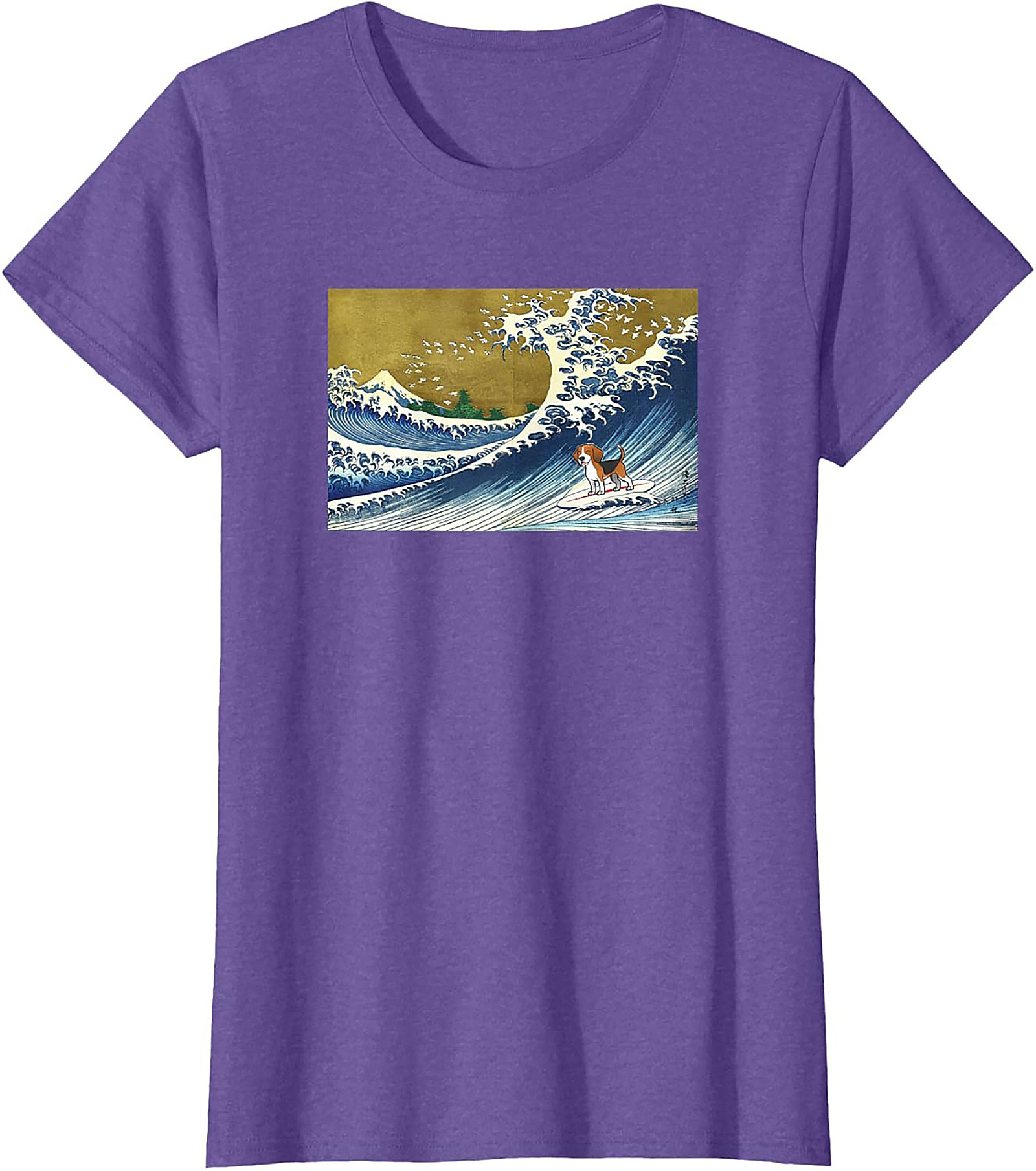 The Great Beagle Wave Surfing Graphic Tee | Funny Dog Art Shirt