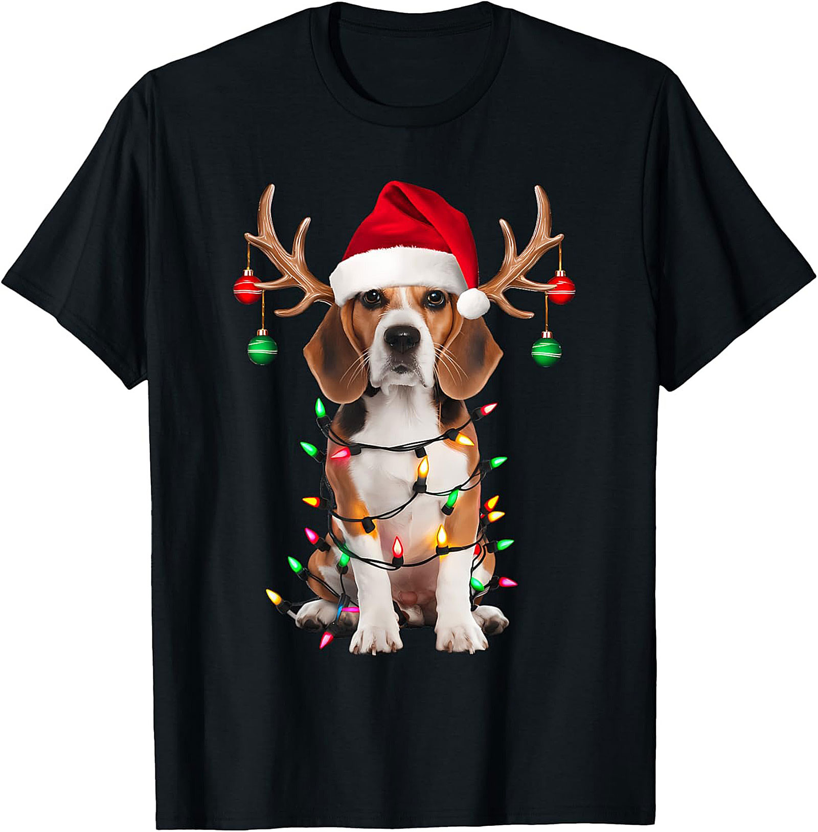 Funny Beagle Christmas T-Shirt - Holiday Dog Lover Graphic Tee