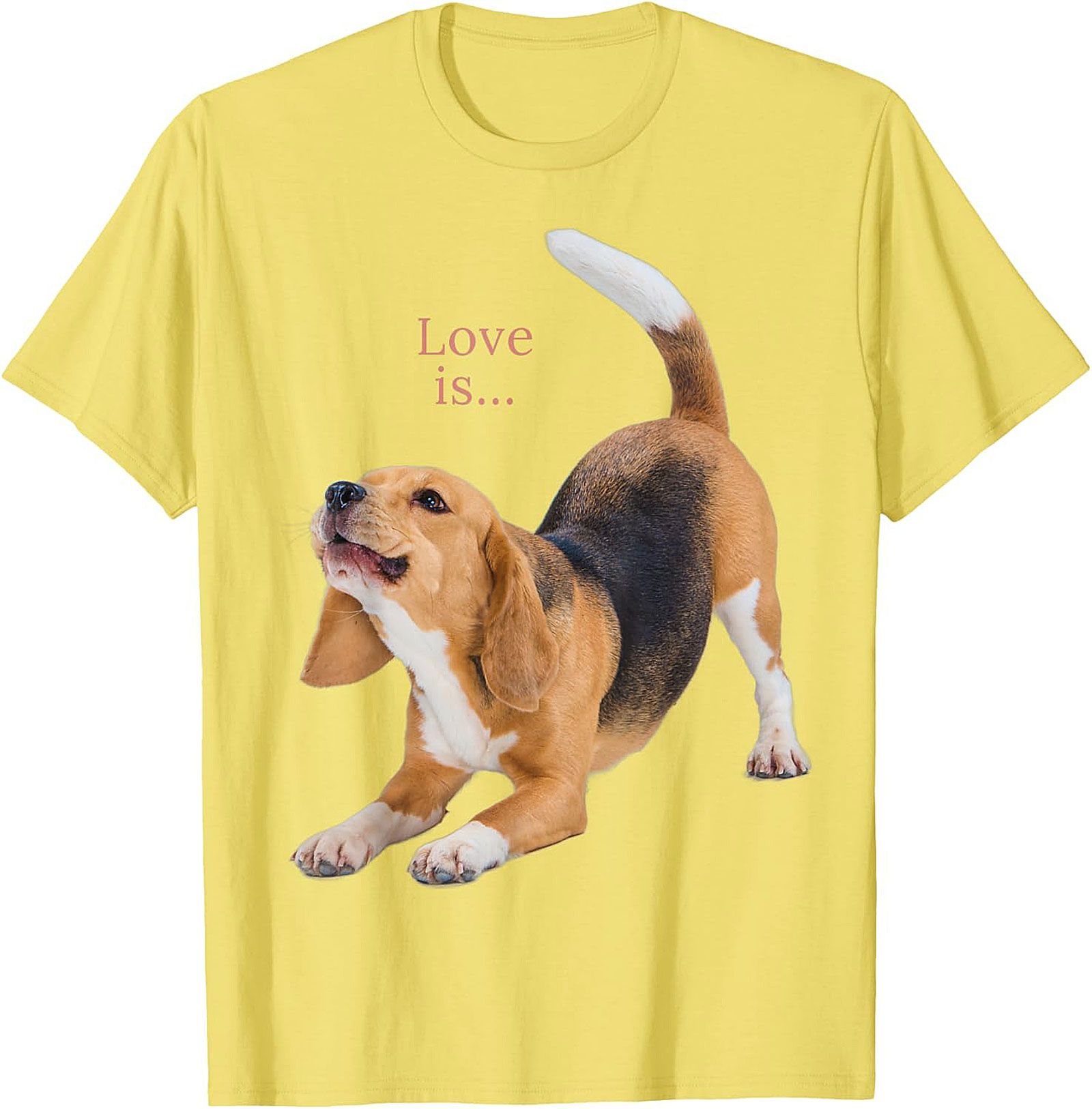 Happy Beagle Love T-shirt: Funny Dog Lover Graphic Tee