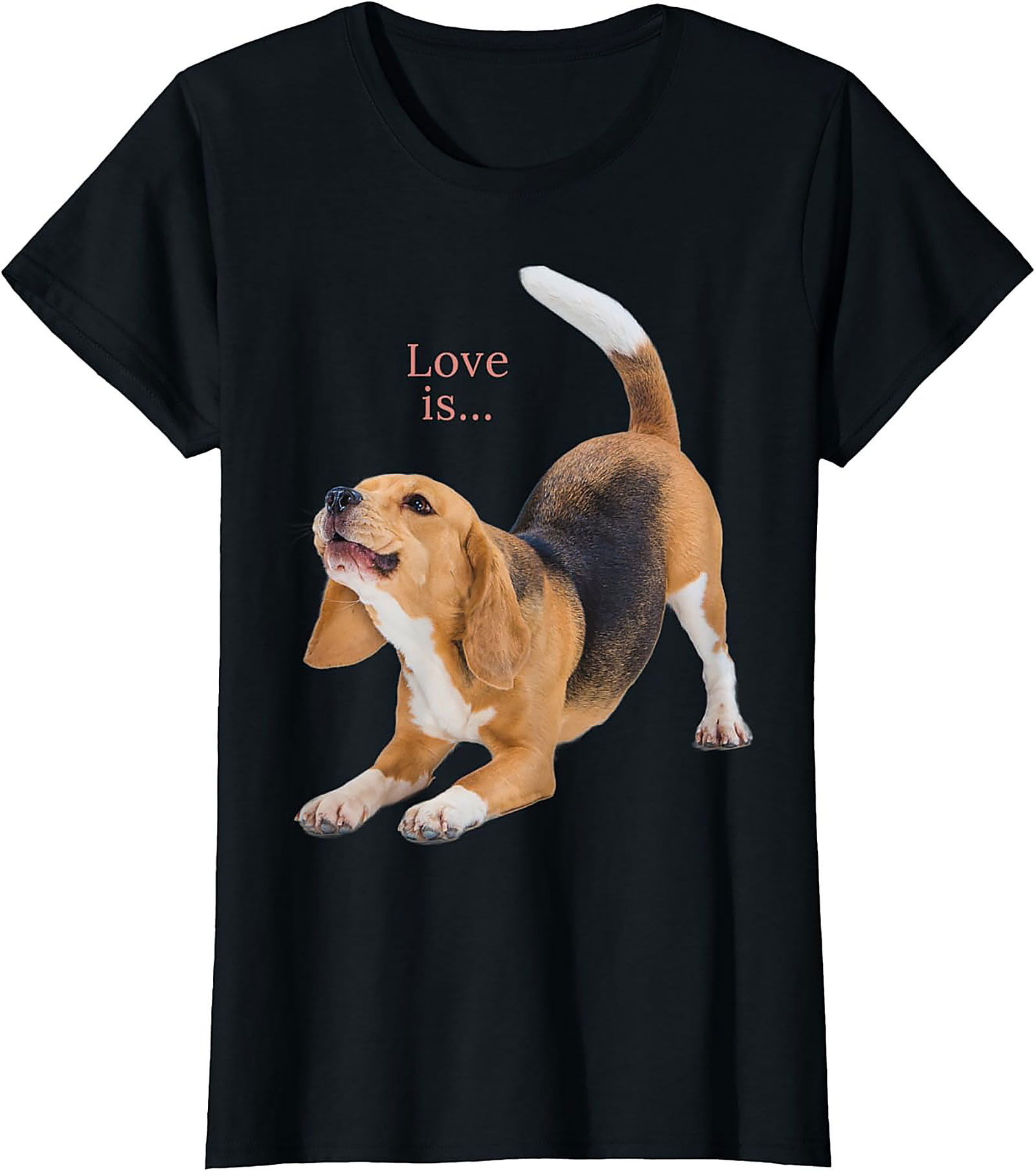 Happy Beagle Love T-shirt: Funny Dog Lover Graphic Tee