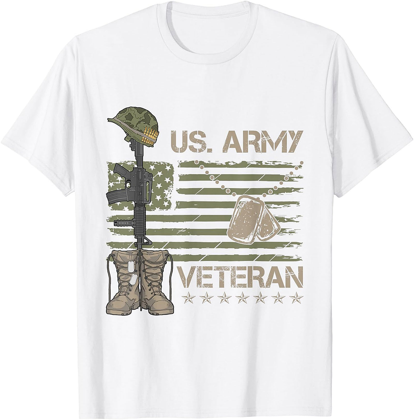 US Army Veteran T-Shirt | Patriotic Military Graphic Tee