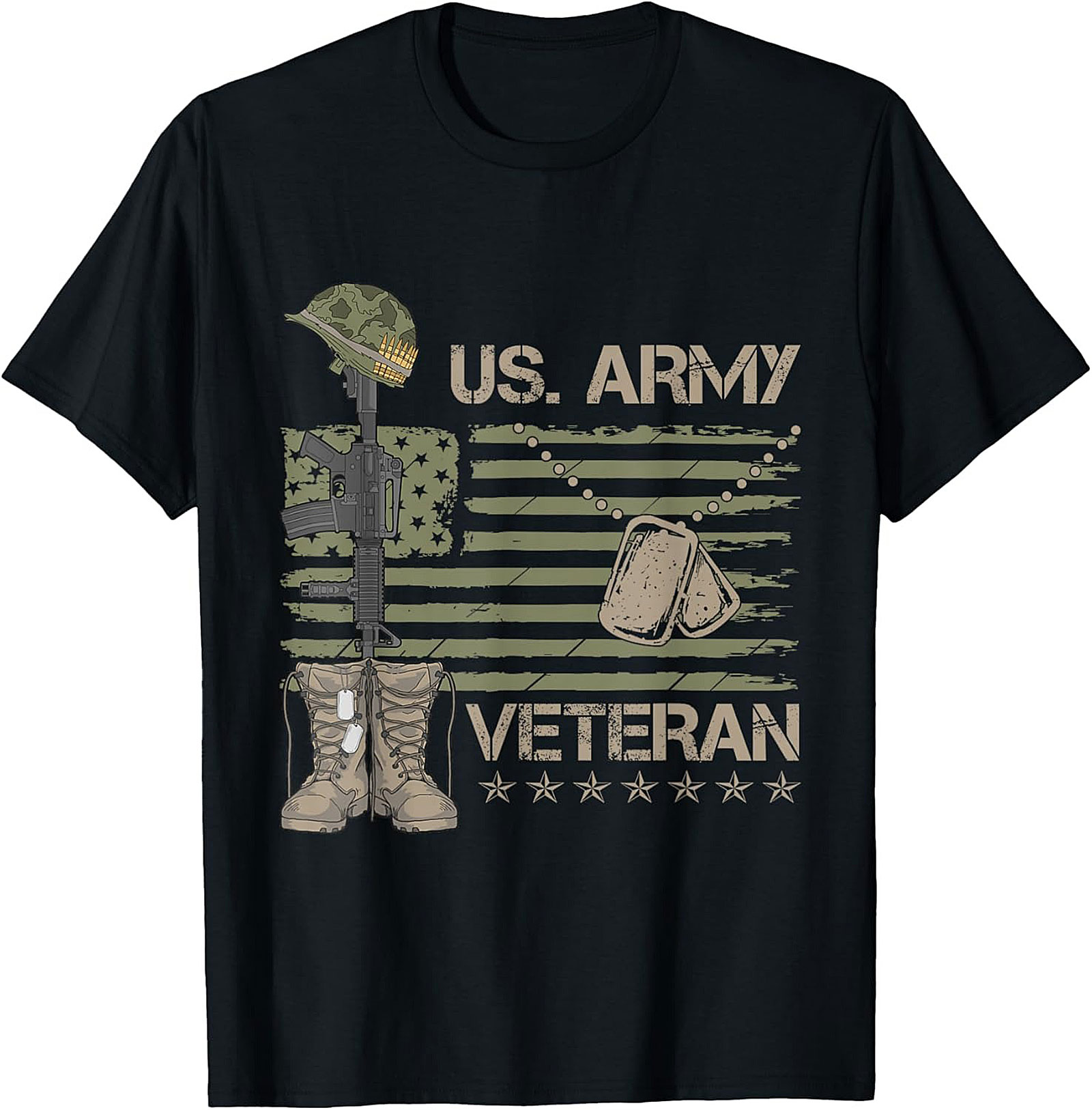 US Army Veteran T-Shirt | Patriotic Military Graphic Tee