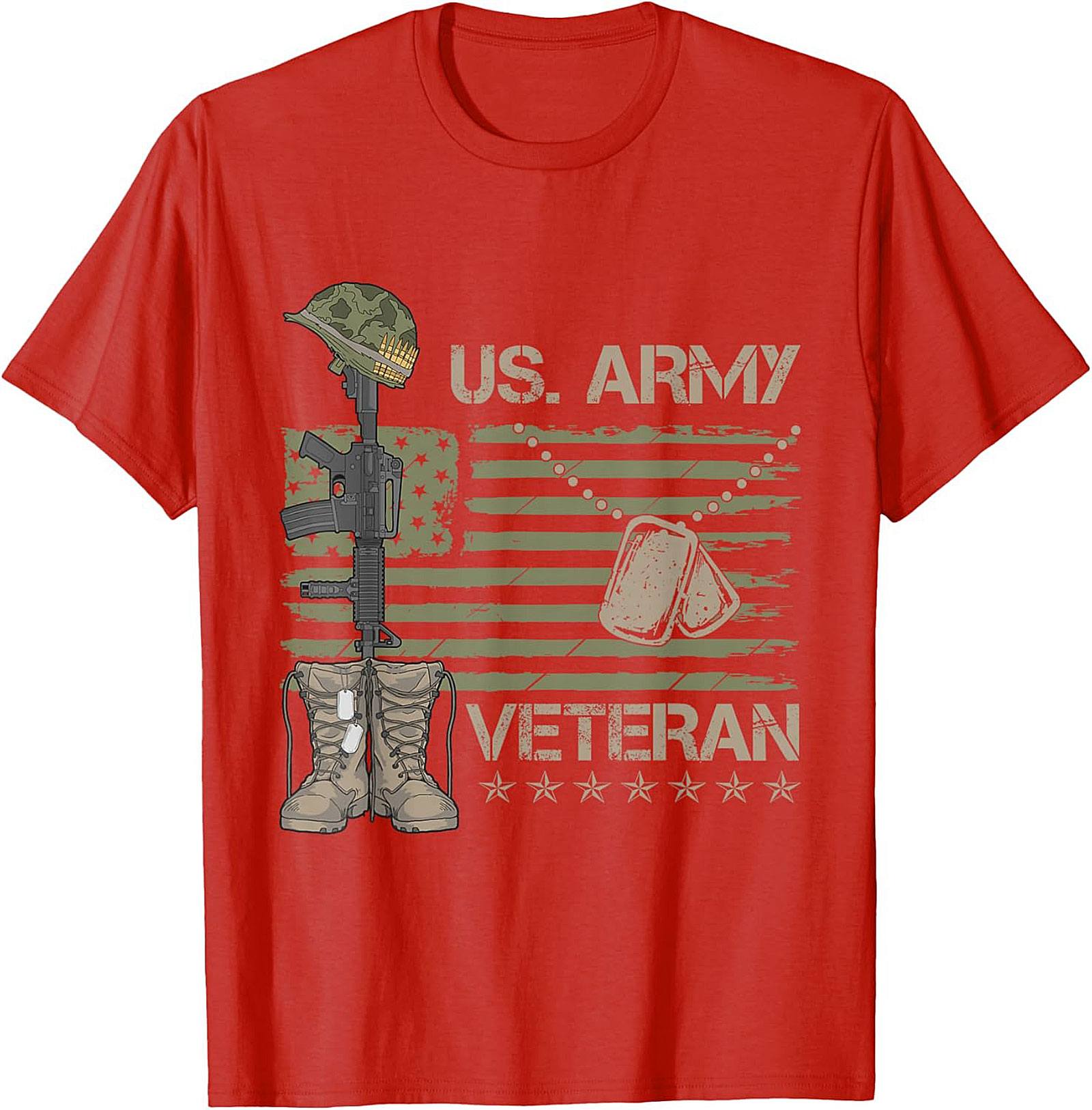 US Army Veteran T-Shirt | Patriotic Military Graphic Tee