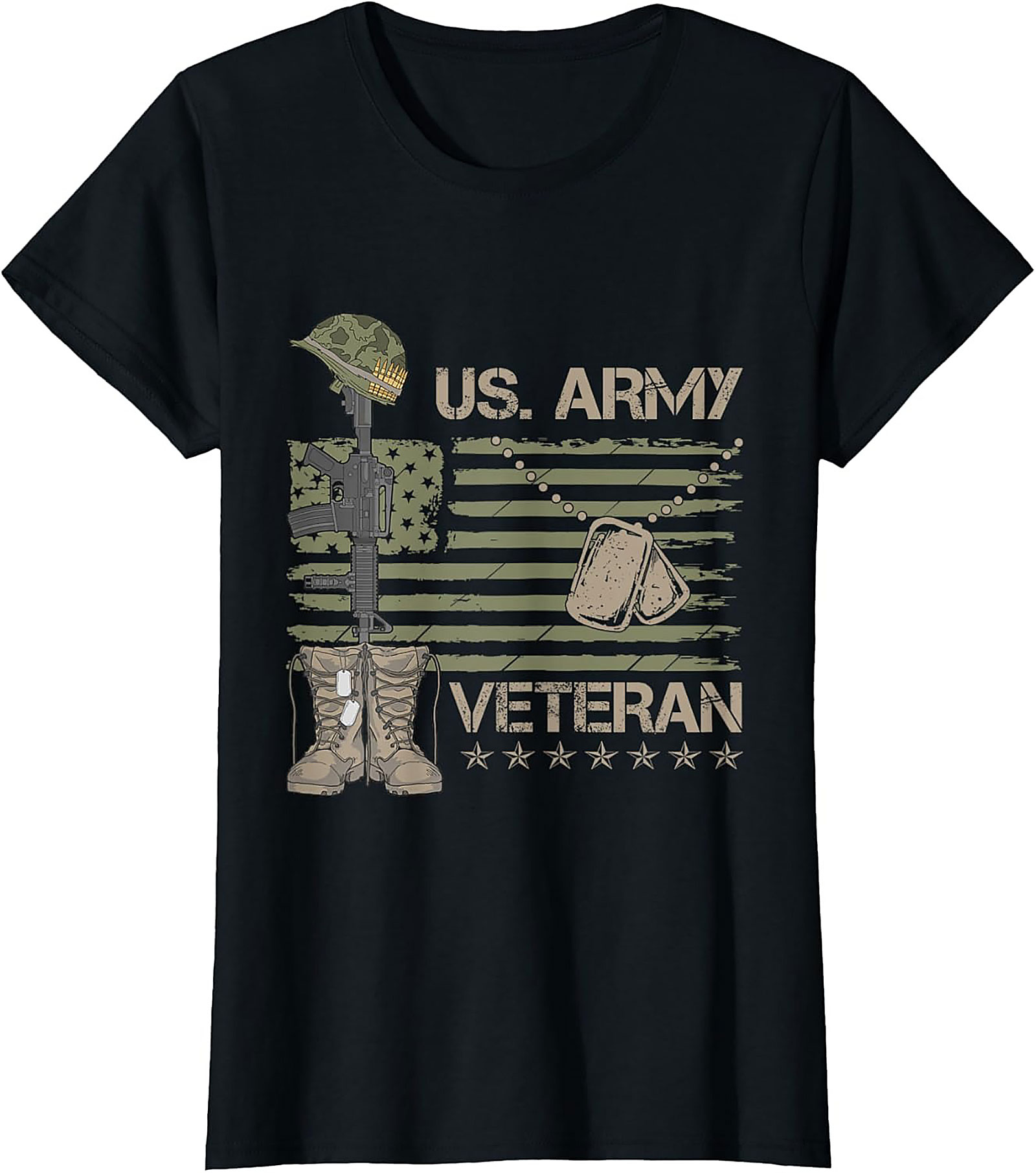 US Army Veteran T-Shirt | Patriotic Military Graphic Tee