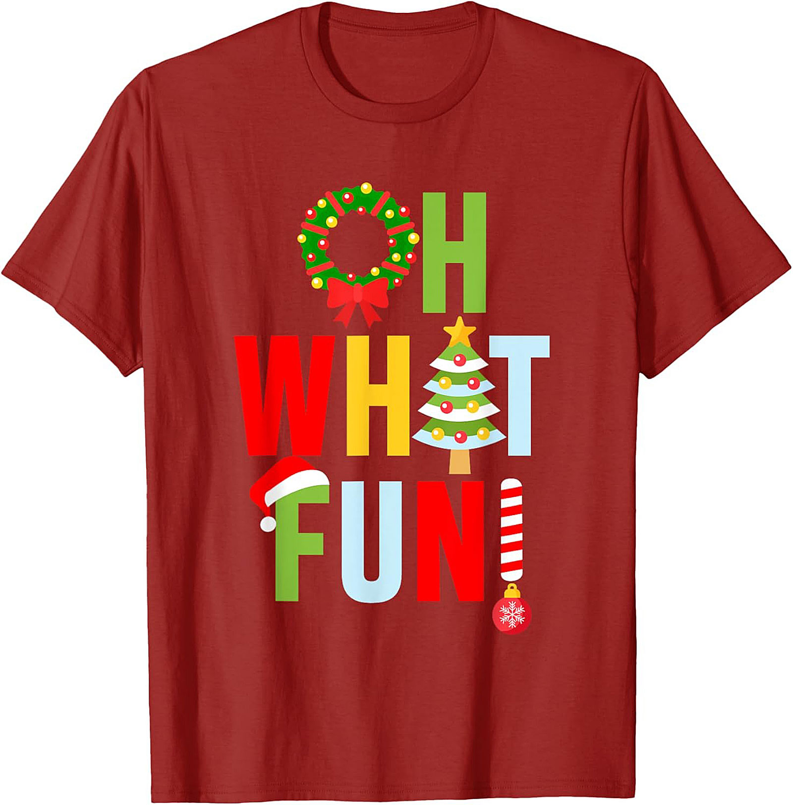 Oh What Fun! Funny Christmas T-shirt Festive Graphic Tee