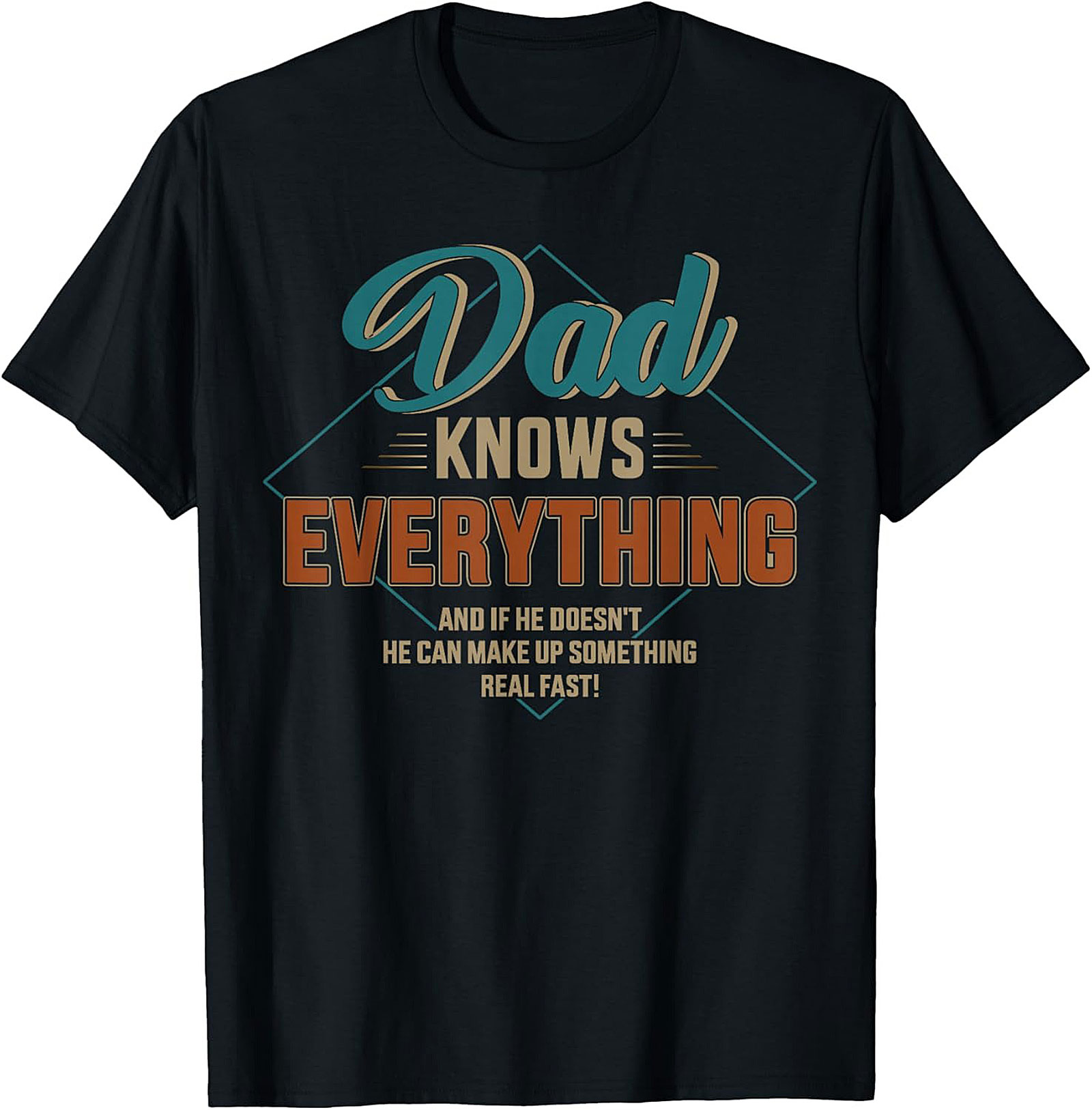Funny Dad Knows Everything Graphic Tee Father's Day Gift