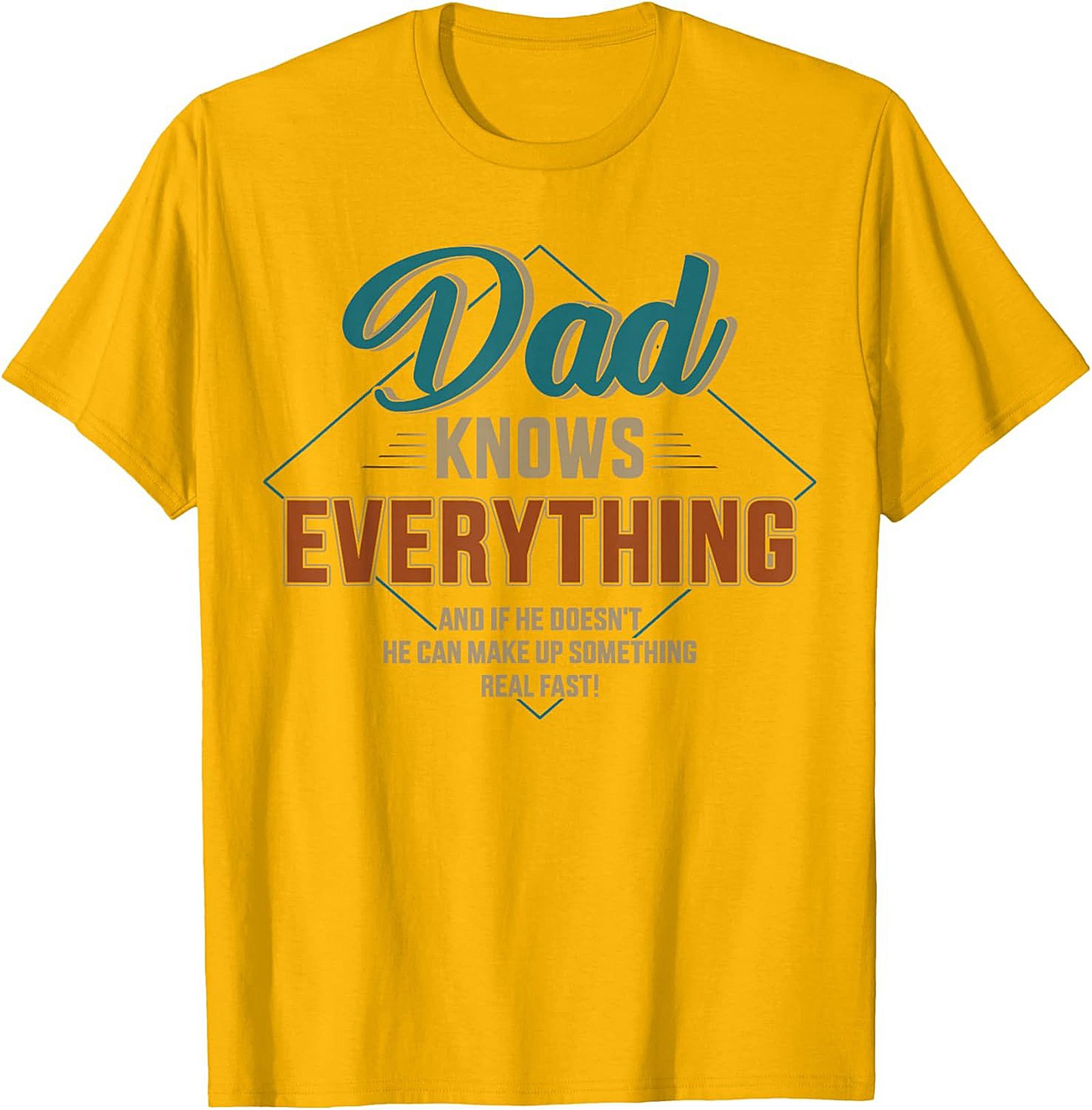 Funny Dad Knows Everything Graphic Tee Father's Day Gift