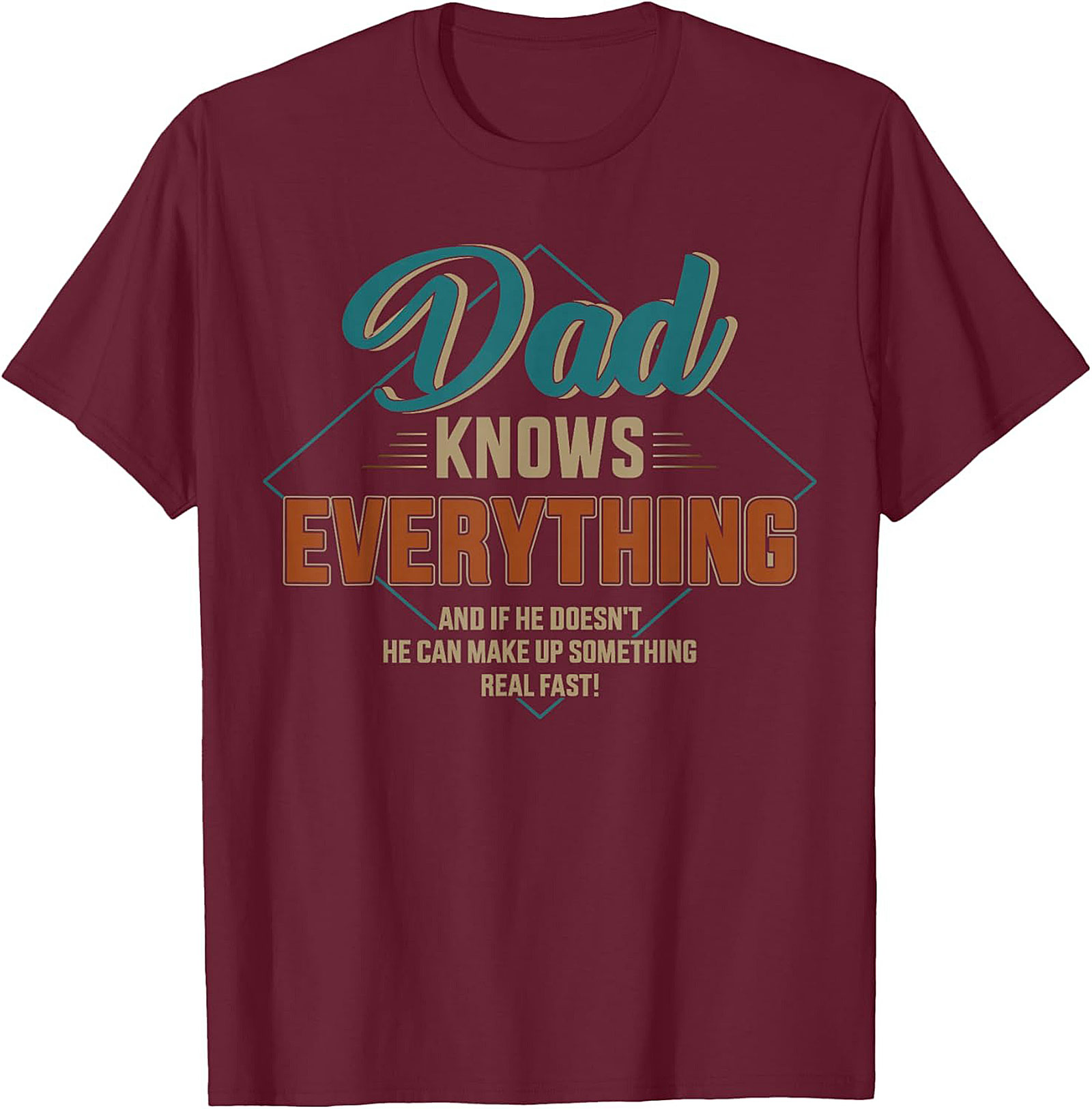 Funny Dad Knows Everything Graphic Tee Father's Day Gift