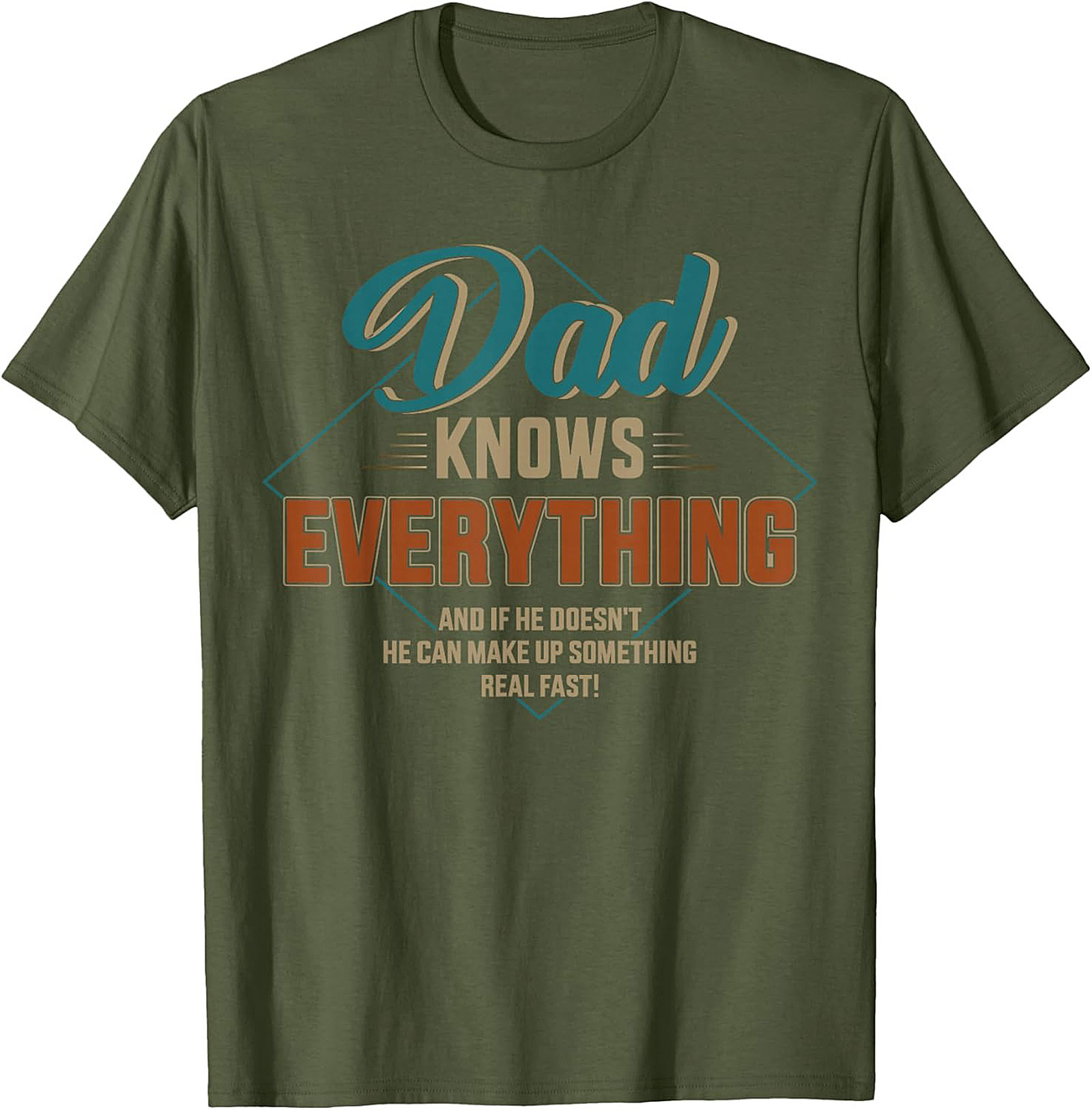 Funny Dad Knows Everything Graphic Tee Father's Day Gift