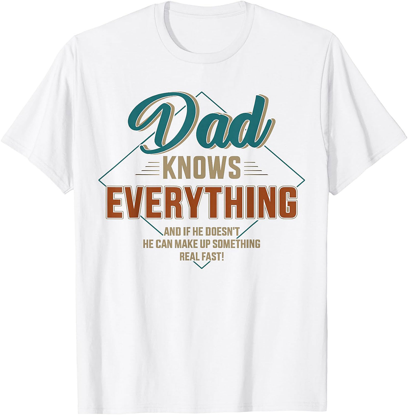 Funny Dad Knows Everything Graphic Tee Father's Day Gift