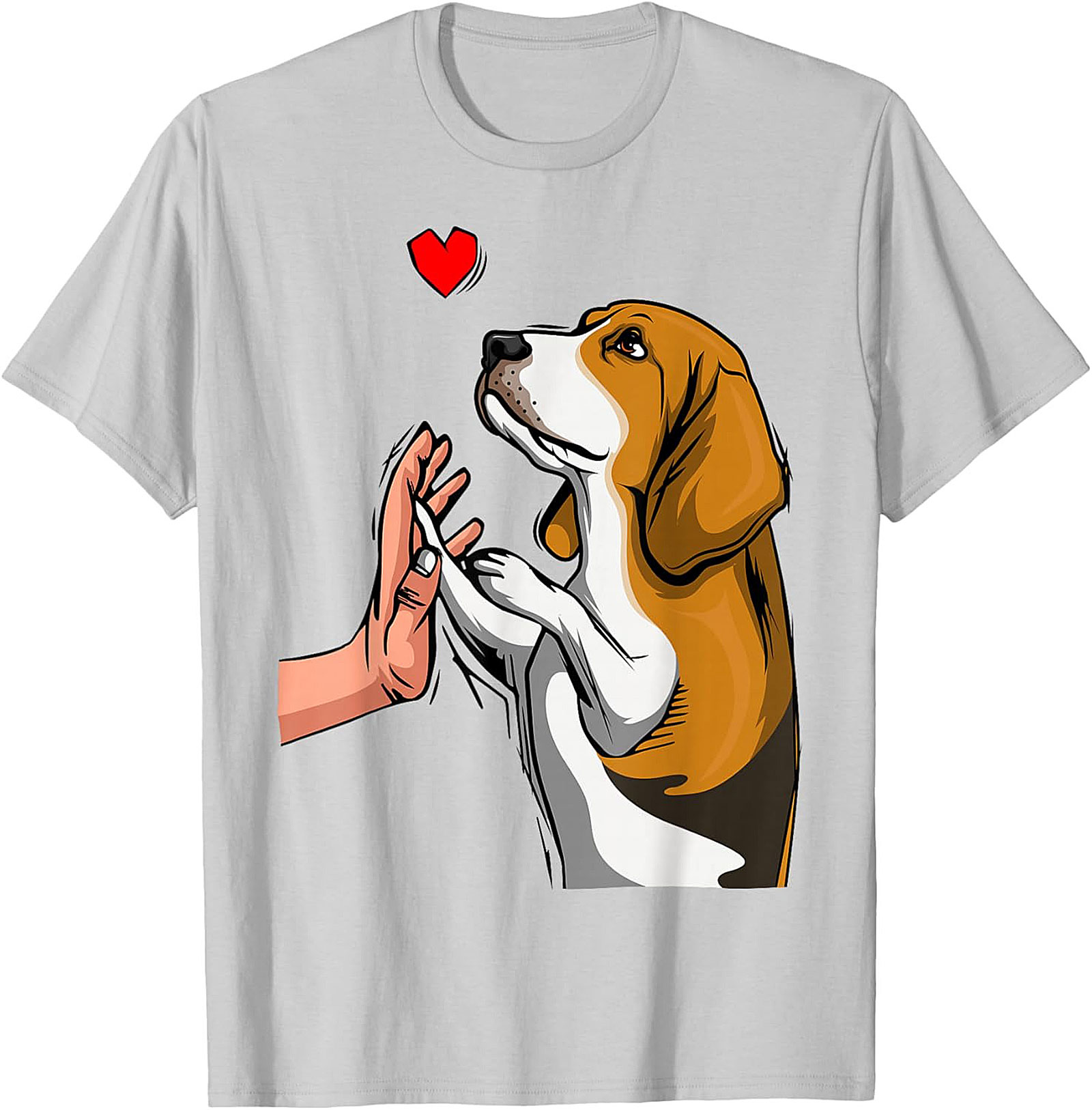 Beagle High Five Graphic Tee | Cute Dog Lover Shirt