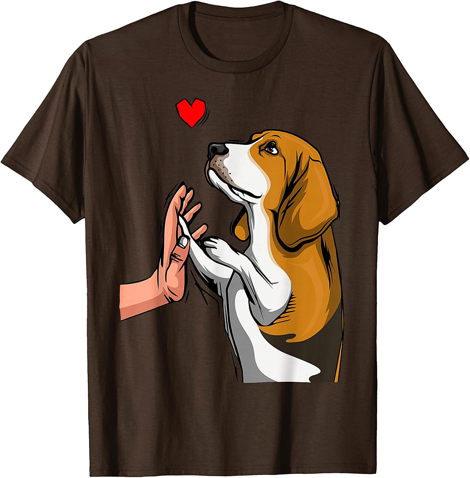 Beagle High Five Graphic Tee | Cute Dog Lover Shirt