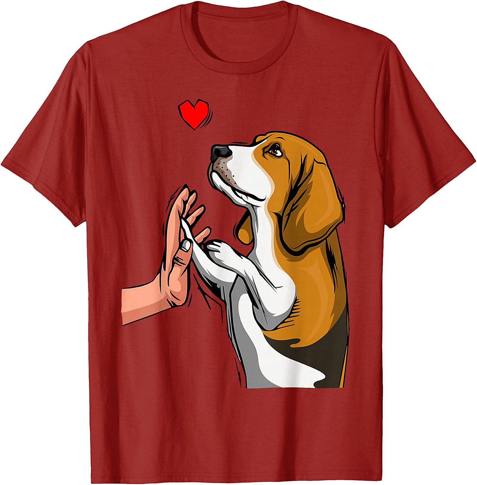 Beagle High Five Graphic Tee | Cute Dog Lover Shirt