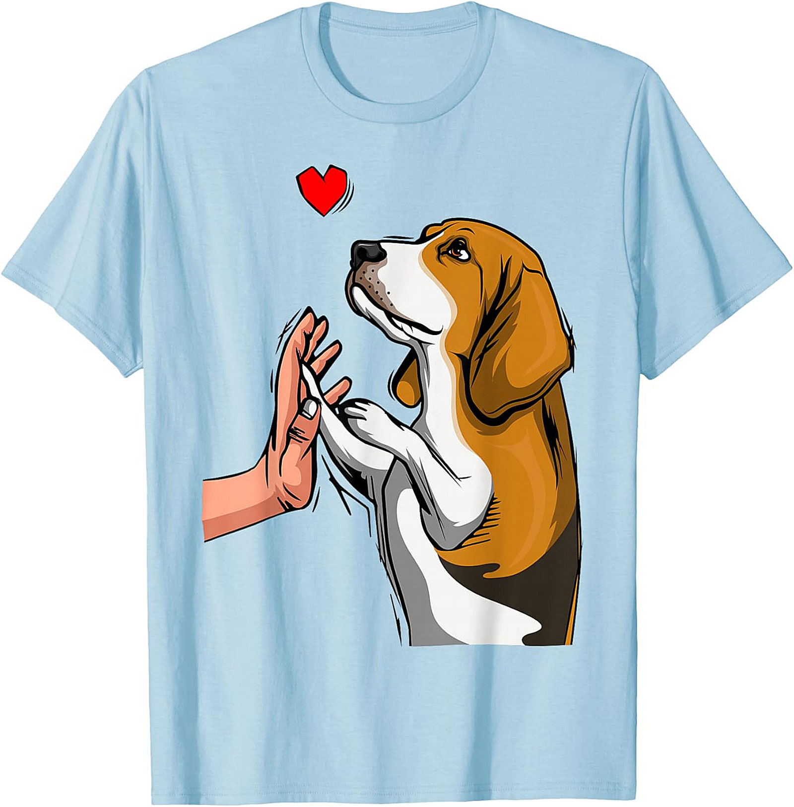 Beagle High Five Graphic Tee | Cute Dog Lover Shirt