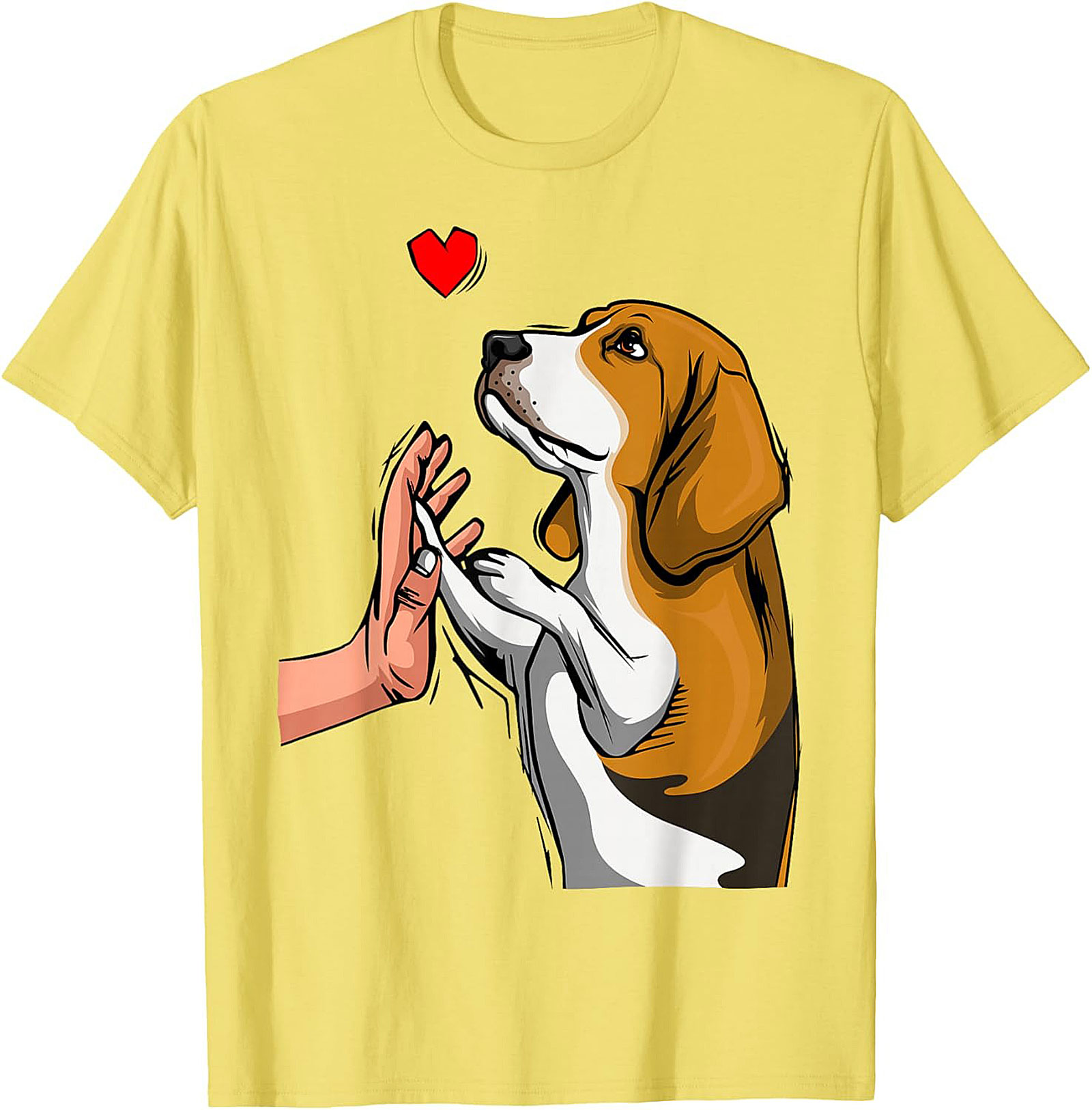 Beagle High Five Graphic Tee | Cute Dog Lover Shirt