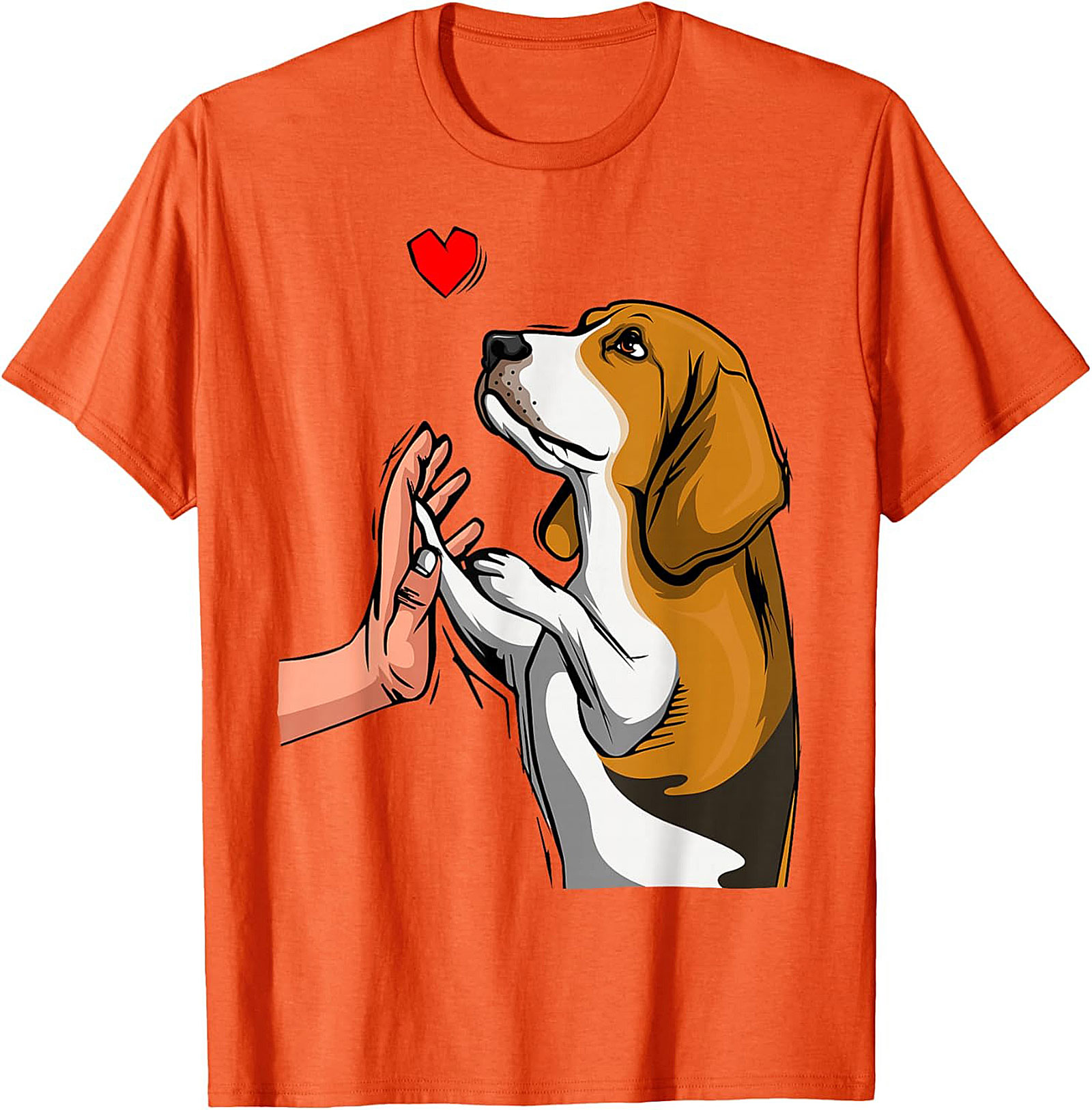 Beagle High Five Graphic Tee | Cute Dog Lover Shirt