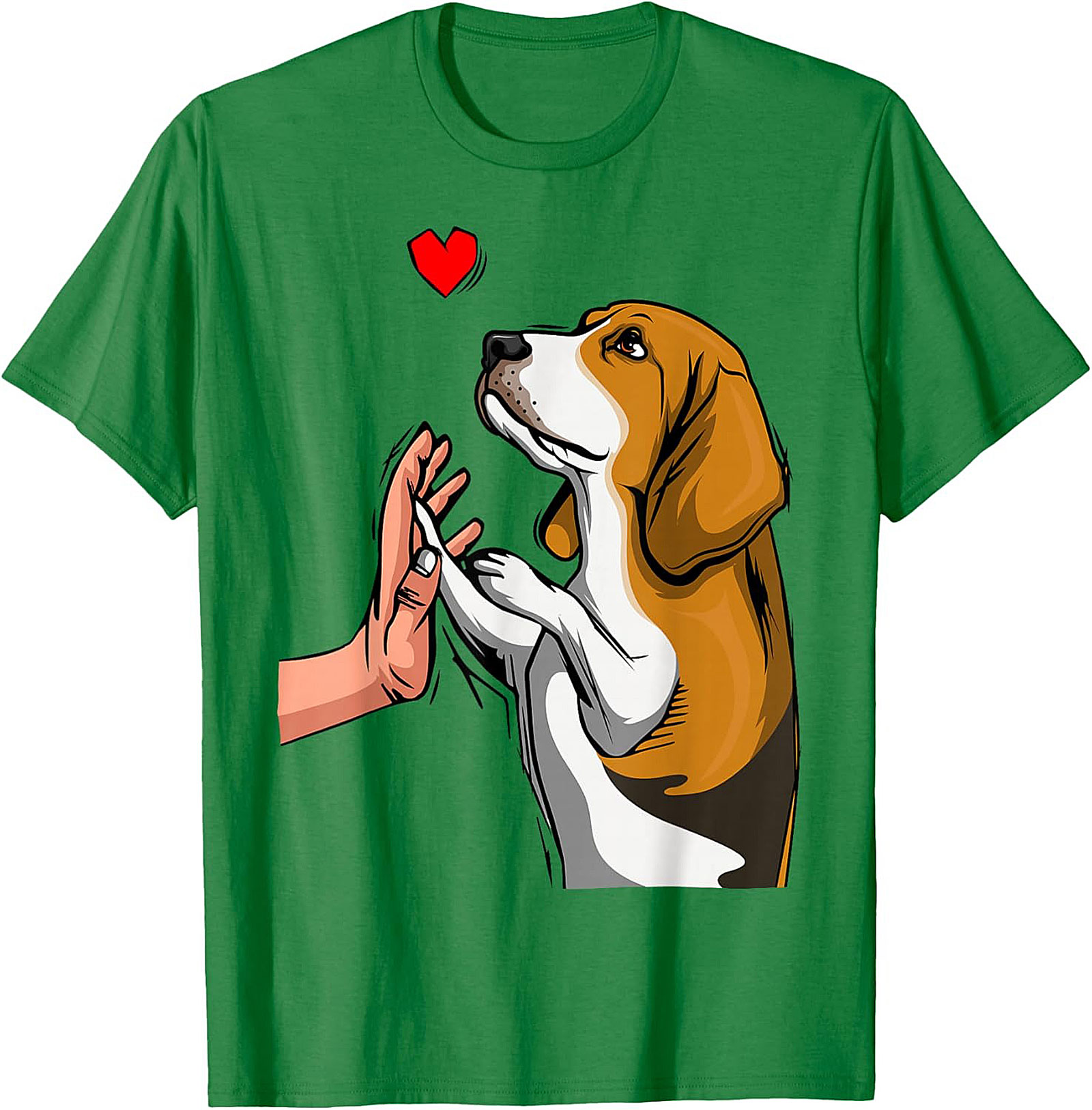 Beagle High Five Graphic Tee | Cute Dog Lover Shirt