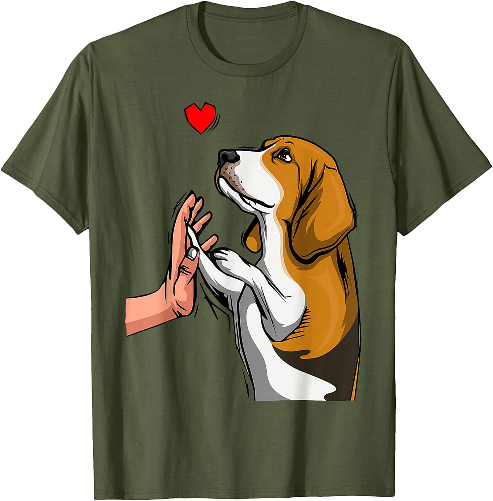 Beagle High Five Graphic Tee | Cute Dog Lover Shirt