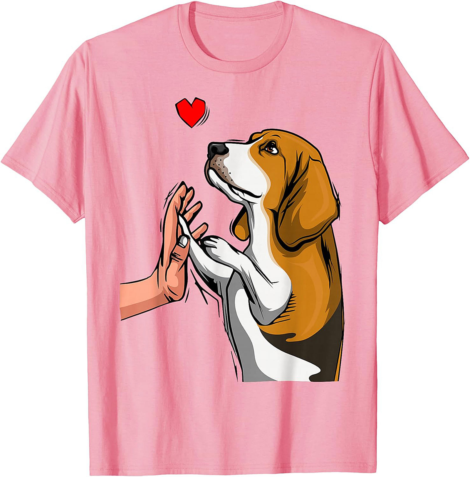 Beagle High Five Graphic Tee | Cute Dog Lover Shirt