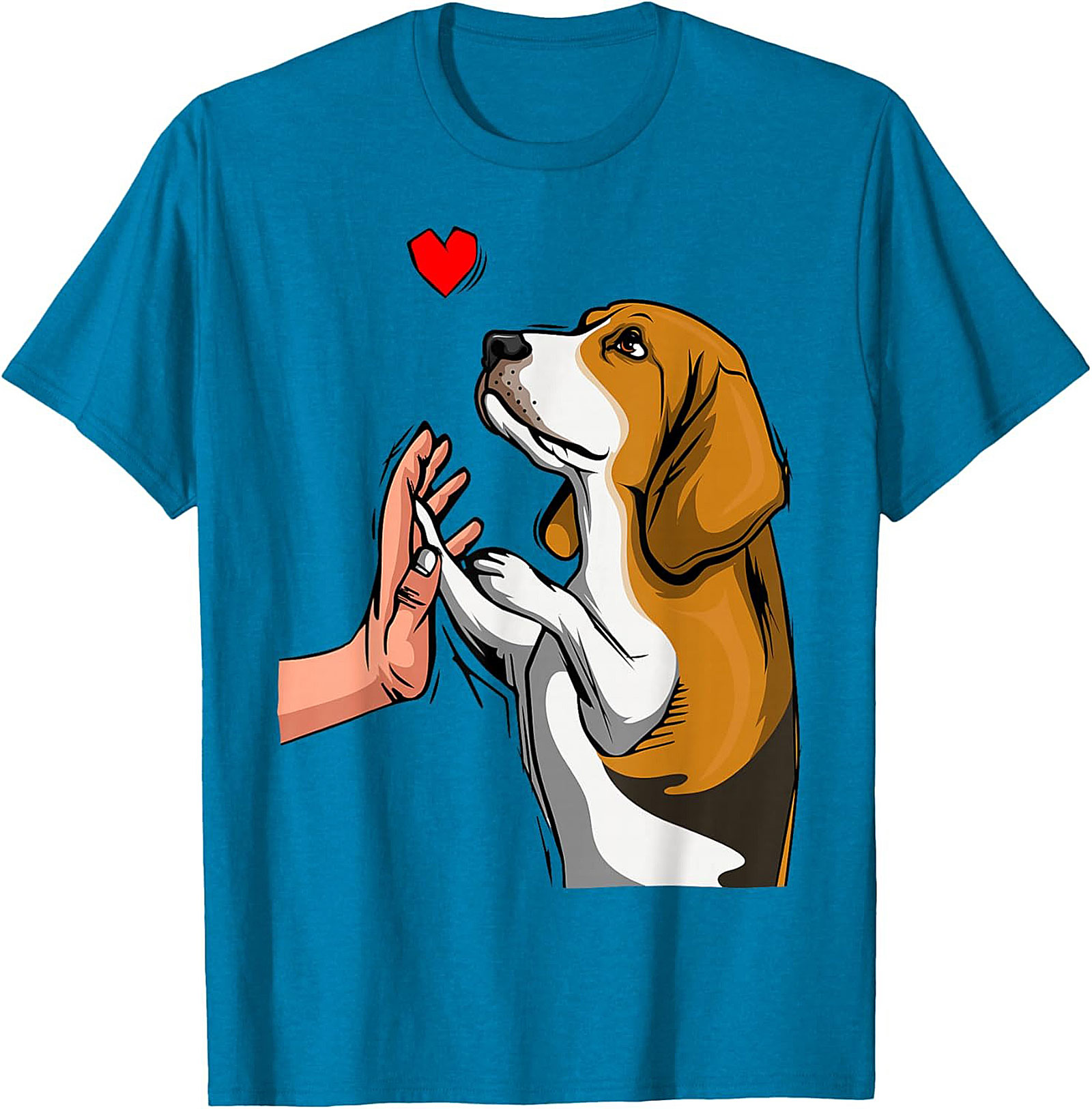 Beagle High Five Graphic Tee | Cute Dog Lover Shirt