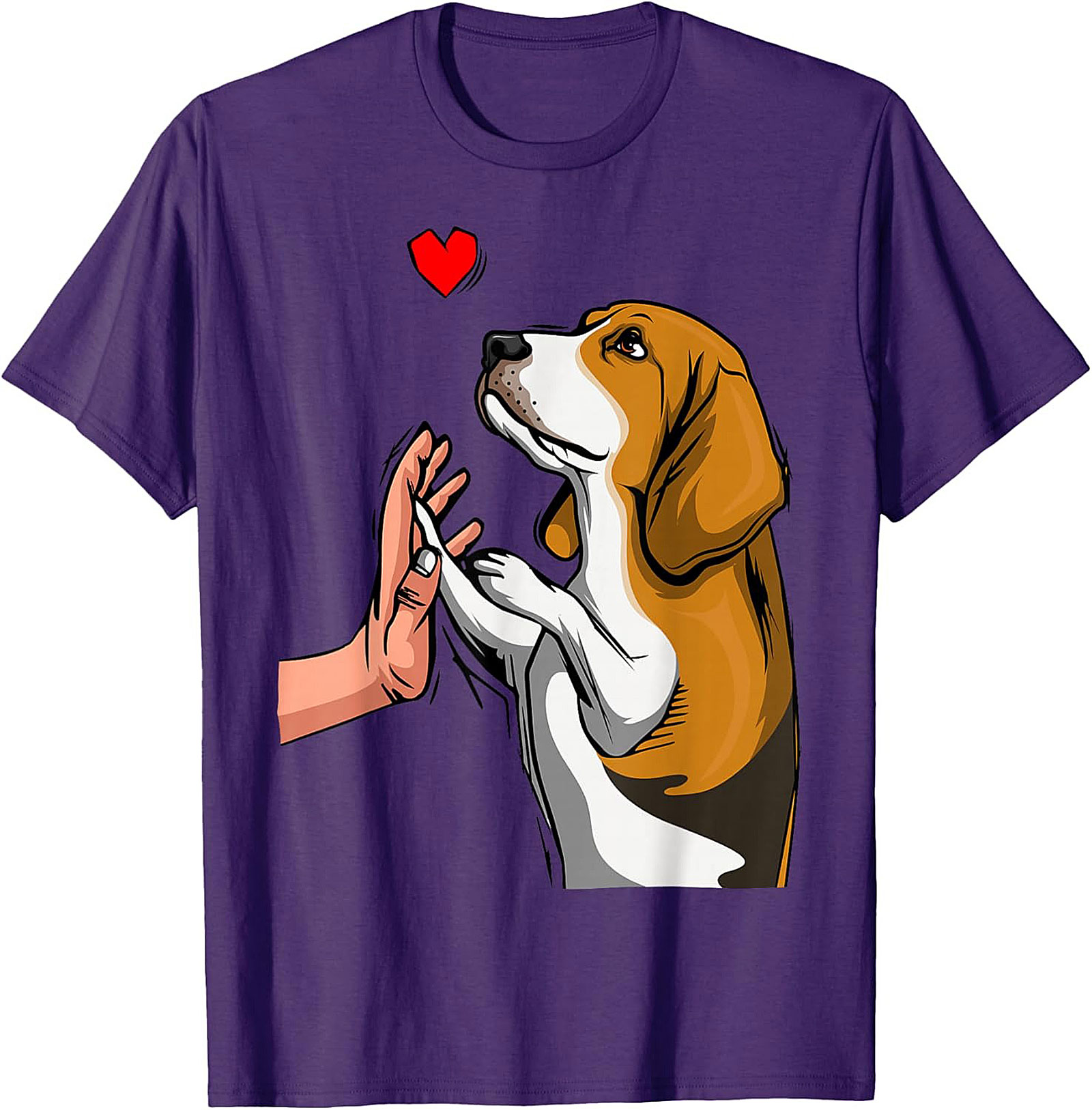 Beagle High Five Graphic Tee | Cute Dog Lover Shirt