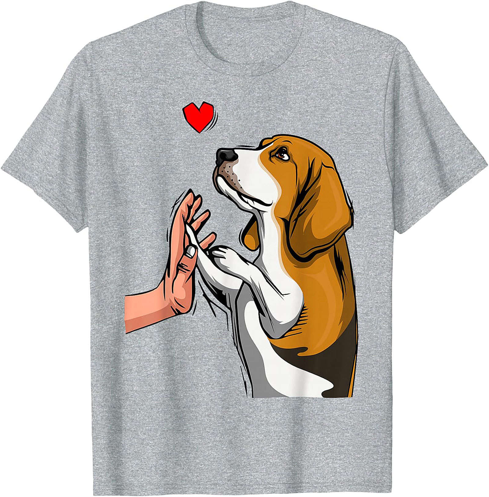 Beagle High Five Graphic Tee | Cute Dog Lover Shirt