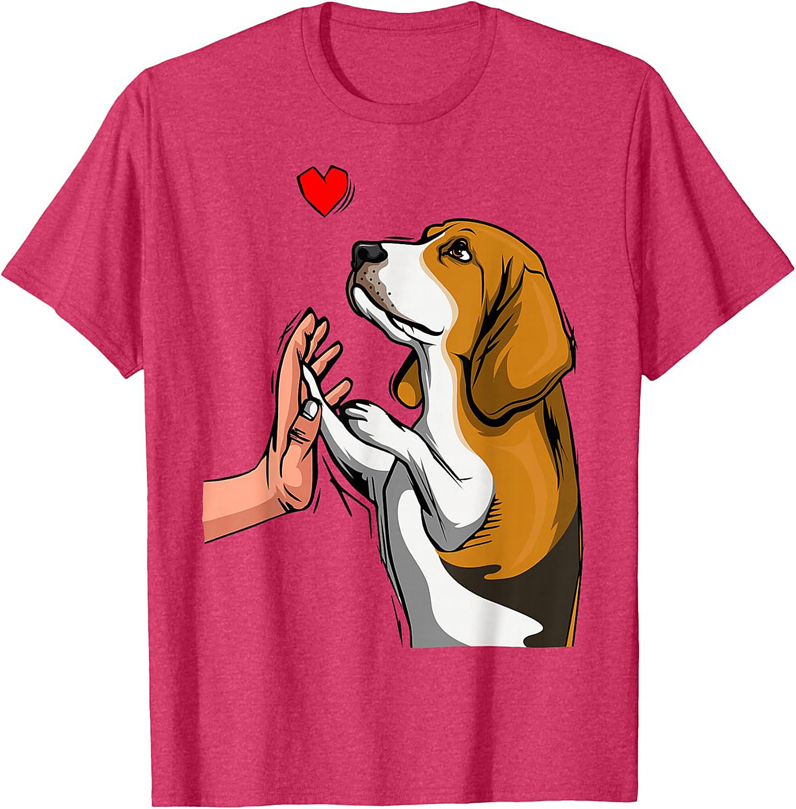 Beagle High Five Graphic Tee | Cute Dog Lover Shirt