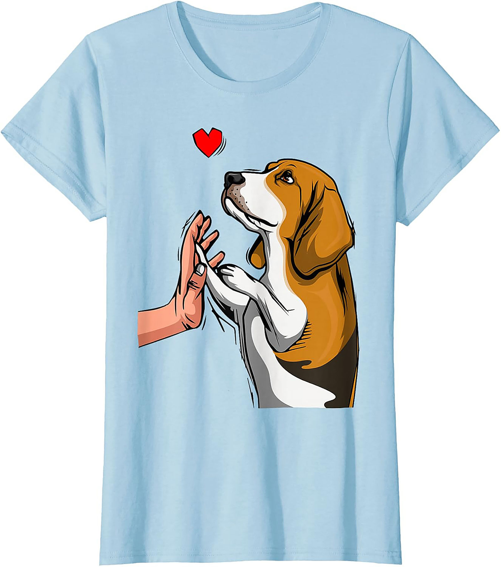 Beagle High Five Graphic Tee | Cute Dog Lover Shirt