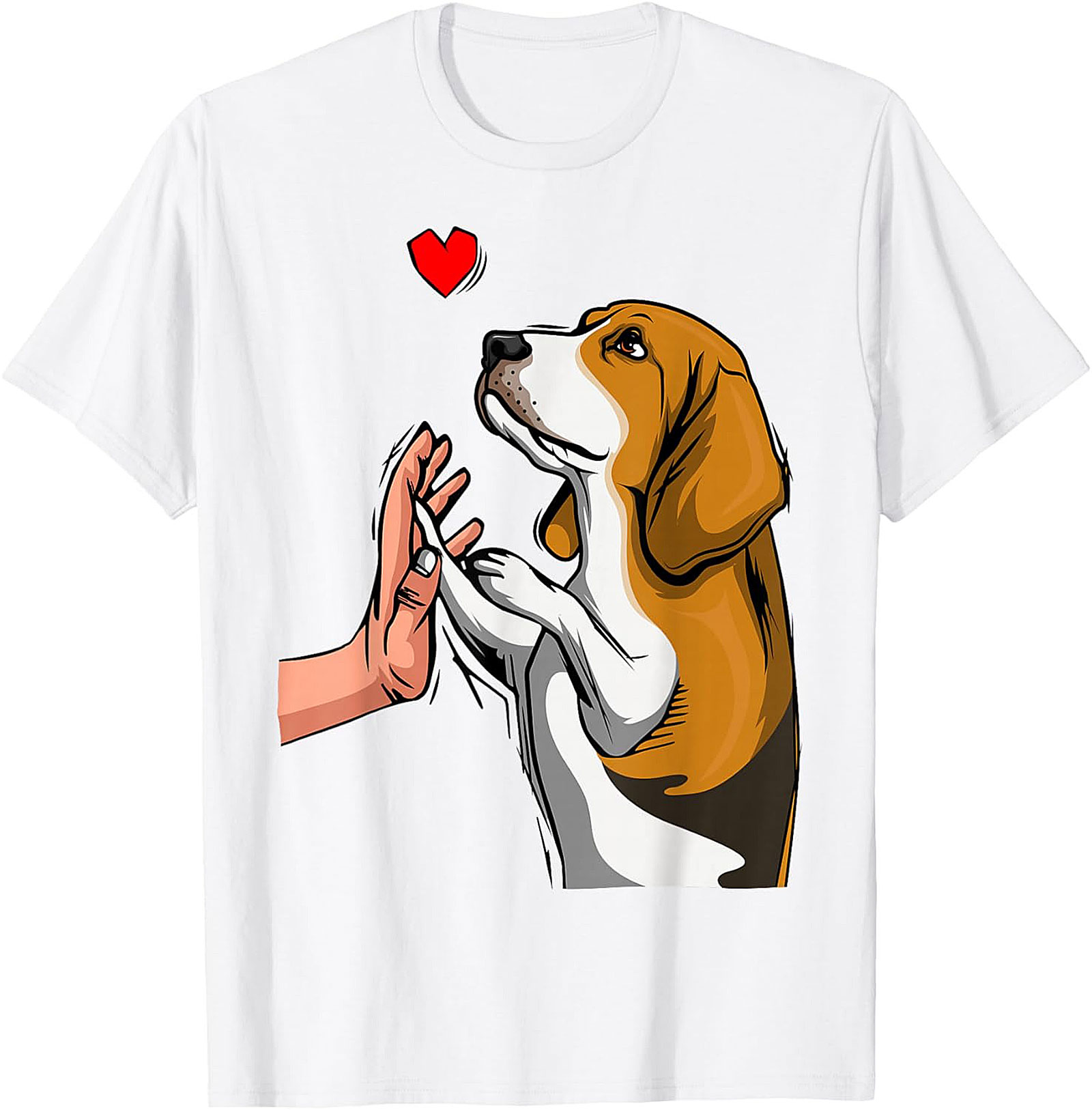 Beagle High Five Graphic Tee | Cute Dog Lover Shirt
