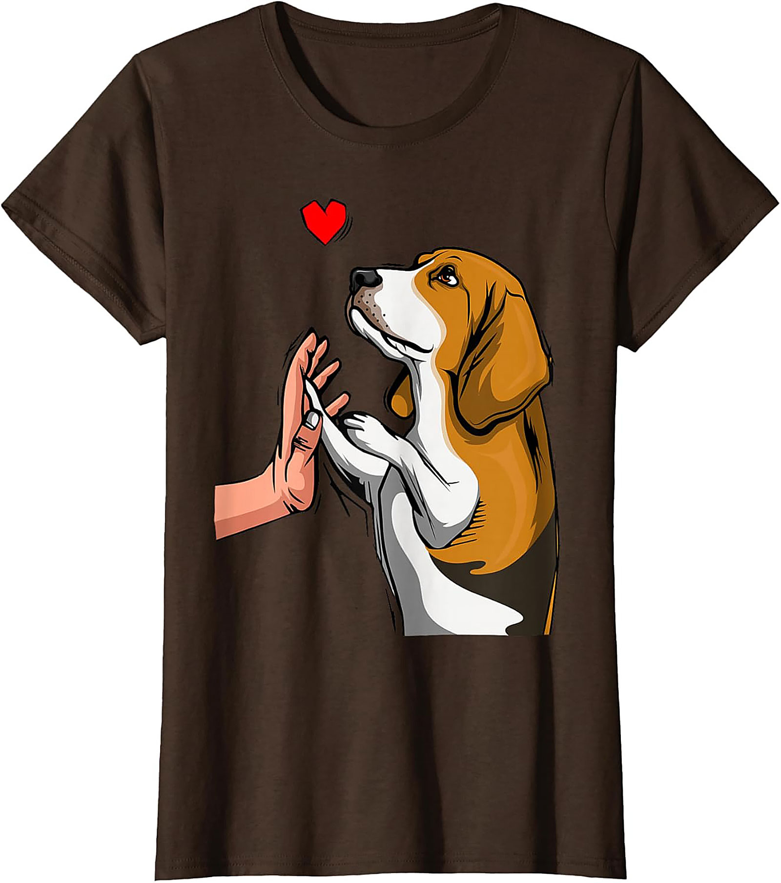 Beagle High Five Graphic Tee | Cute Dog Lover Shirt