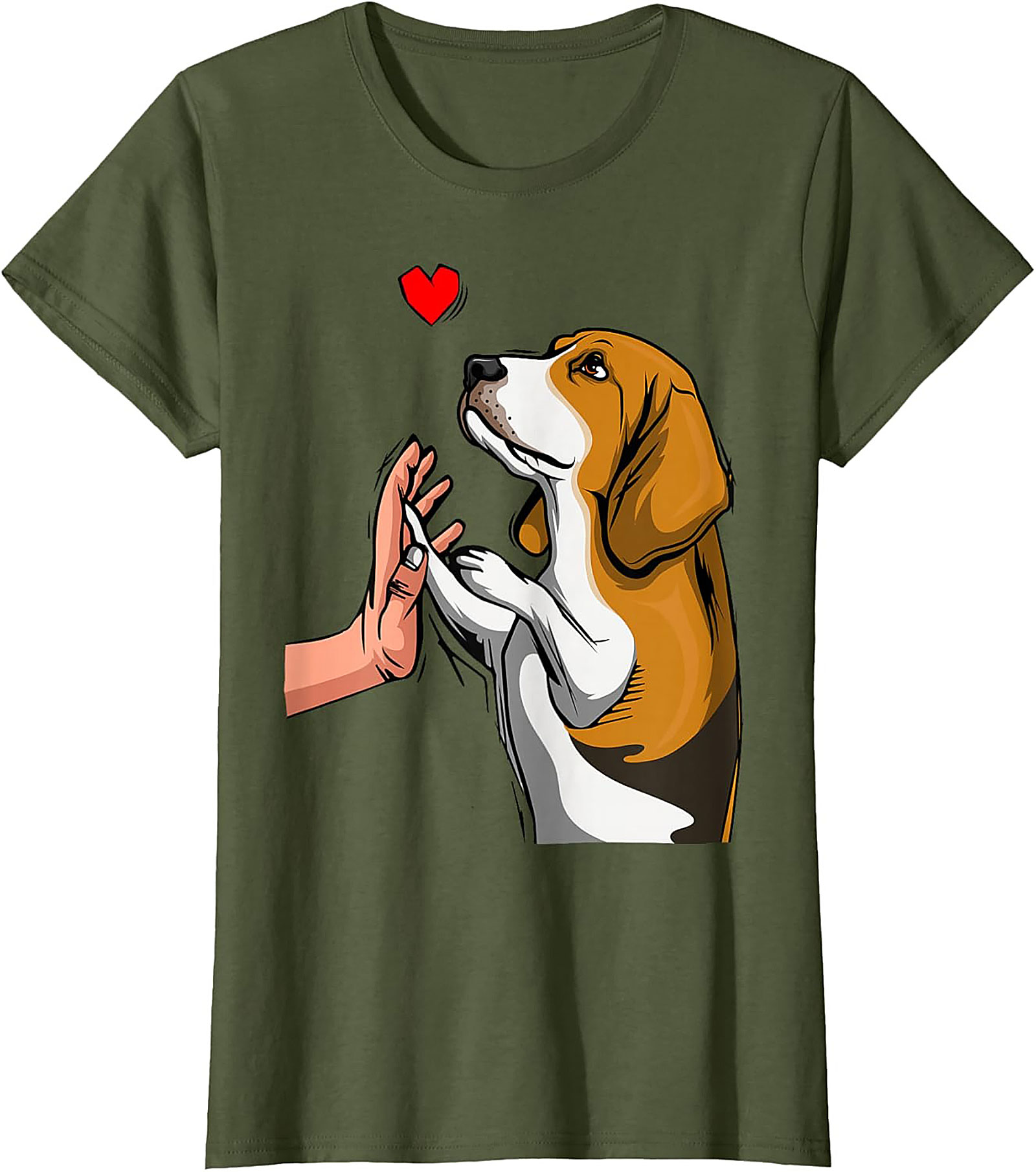 Beagle High Five Graphic Tee | Cute Dog Lover Shirt