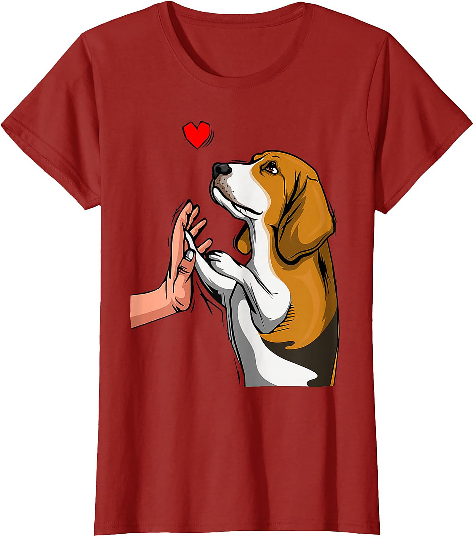Beagle High Five Graphic Tee | Cute Dog Lover Shirt
