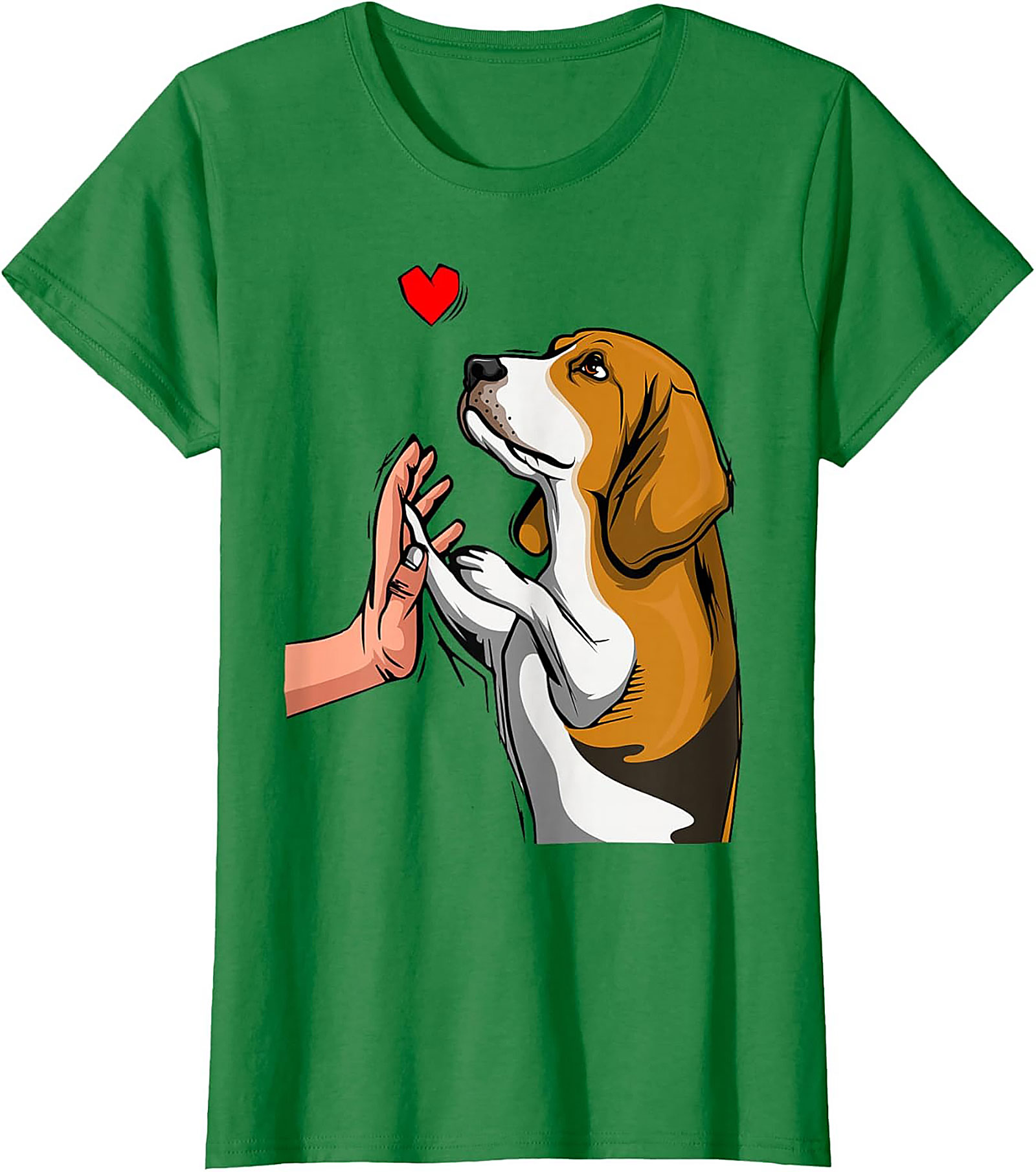 Beagle High Five Graphic Tee | Cute Dog Lover Shirt
