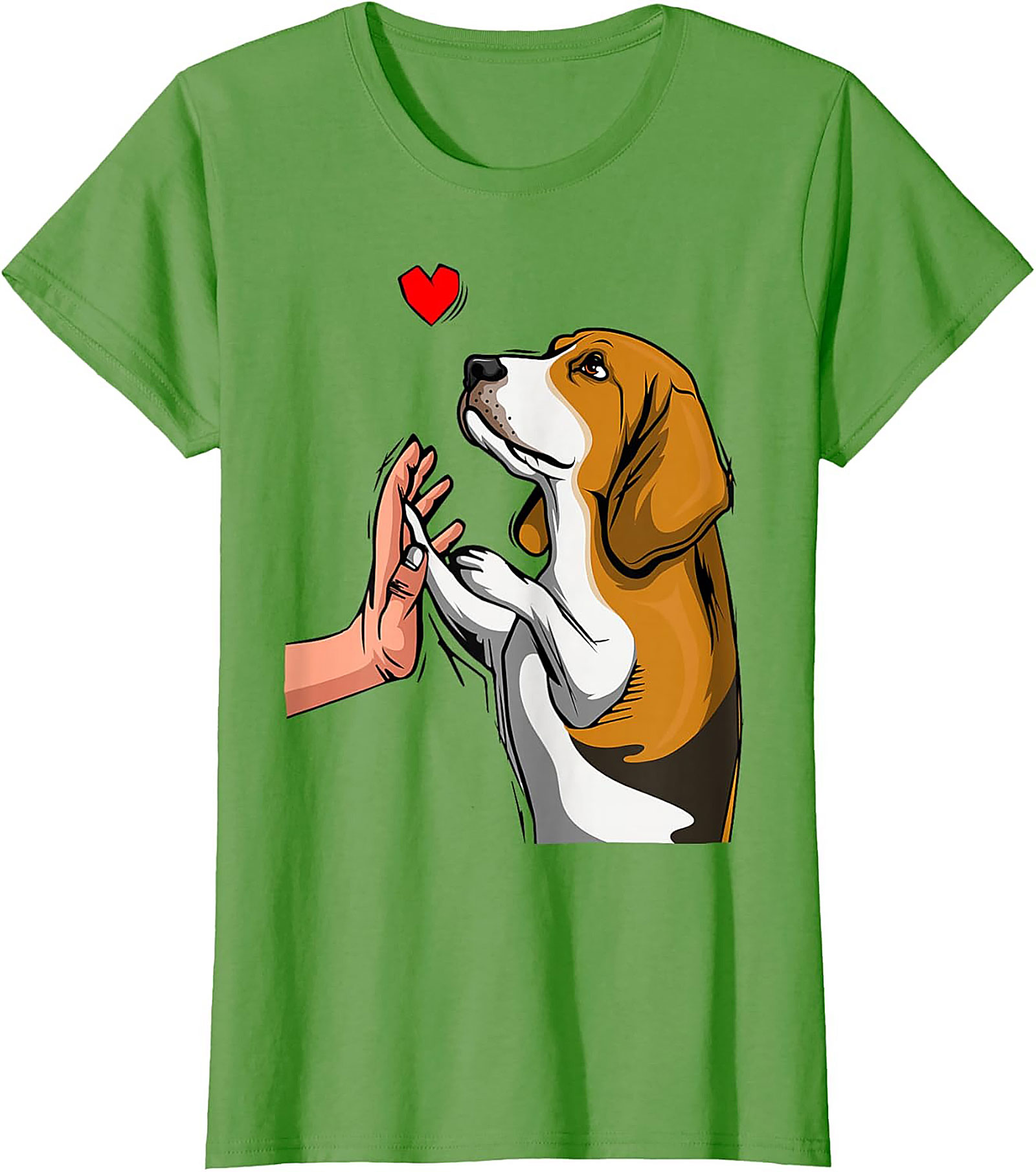 Beagle High Five Graphic Tee | Cute Dog Lover Shirt