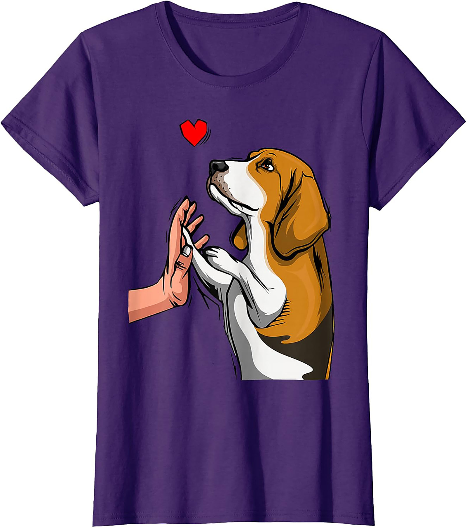Beagle High Five Graphic Tee | Cute Dog Lover Shirt