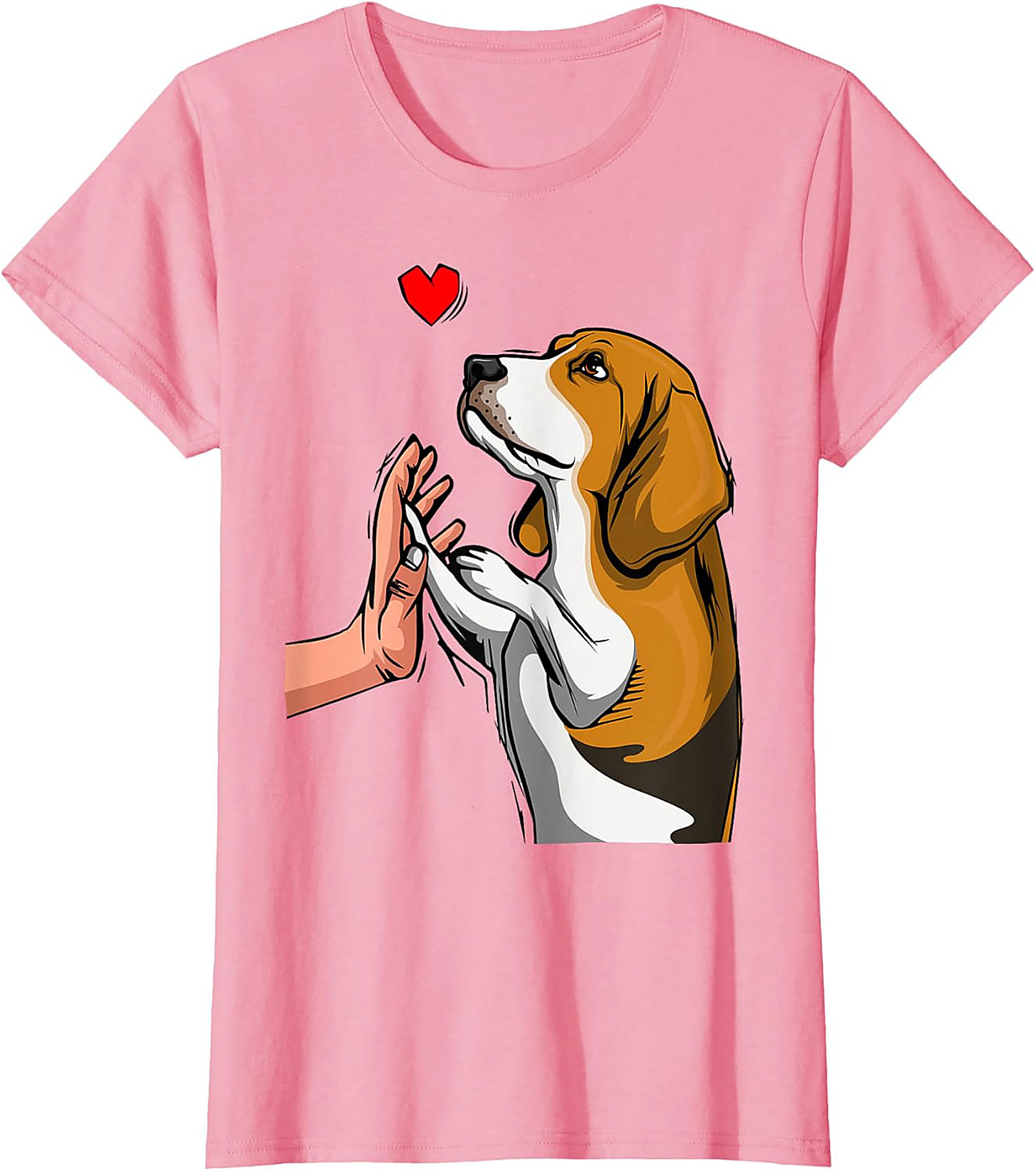 Beagle High Five Graphic Tee | Cute Dog Lover Shirt