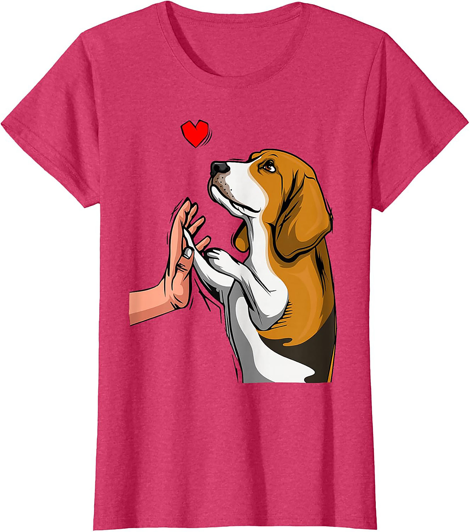Beagle High Five Graphic Tee | Cute Dog Lover Shirt