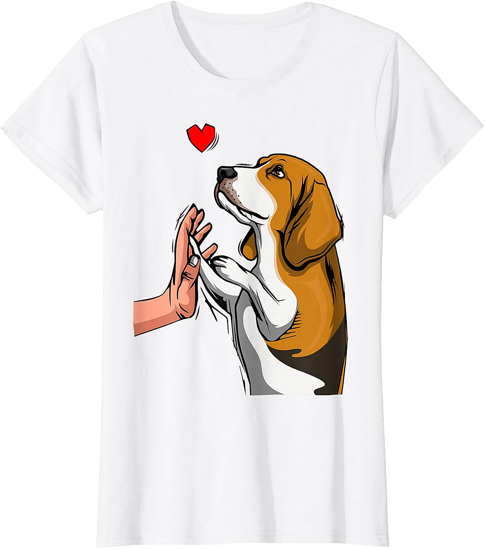 Beagle High Five Graphic Tee | Cute Dog Lover Shirt
