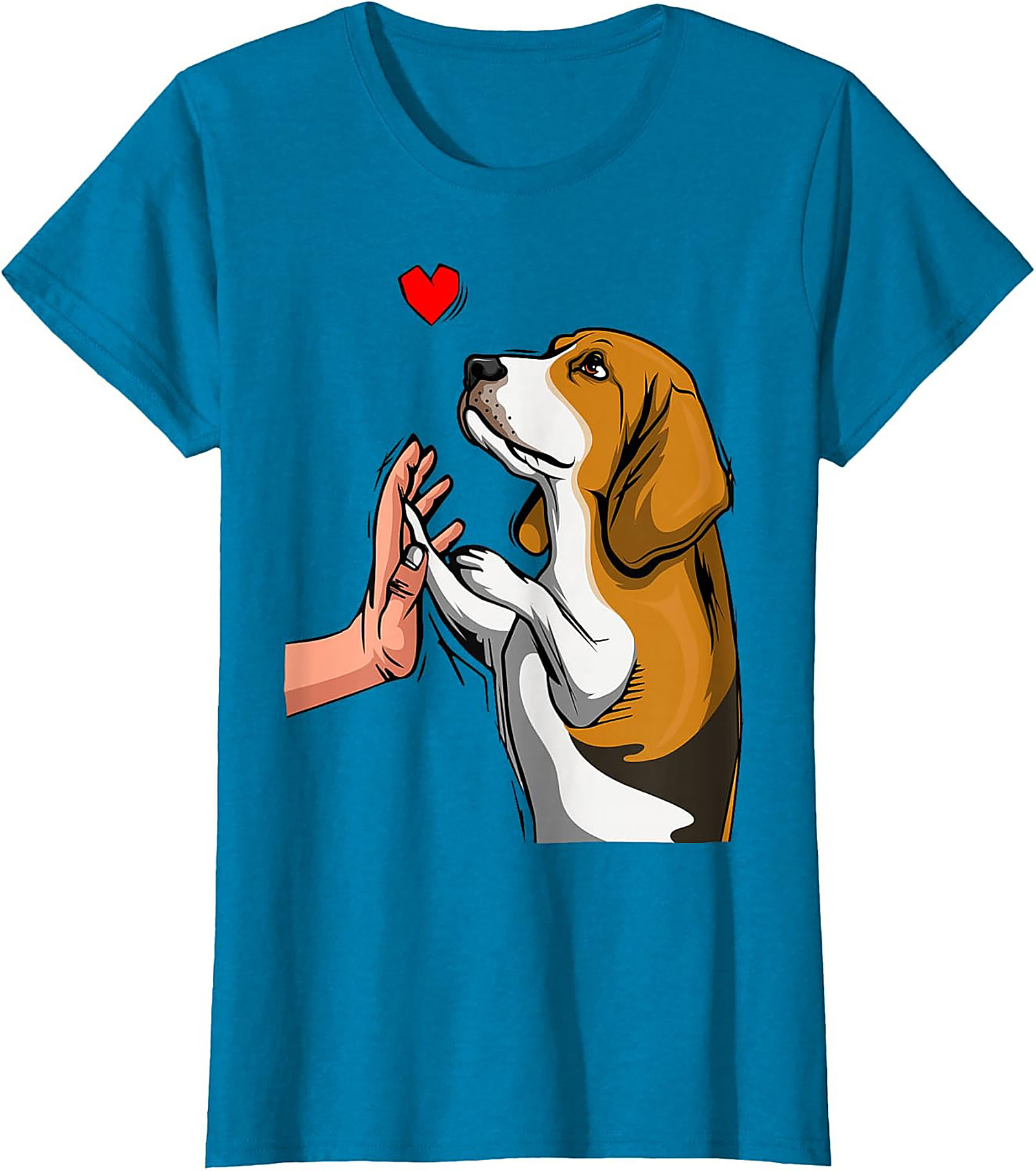 Beagle High Five Graphic Tee | Cute Dog Lover Shirt