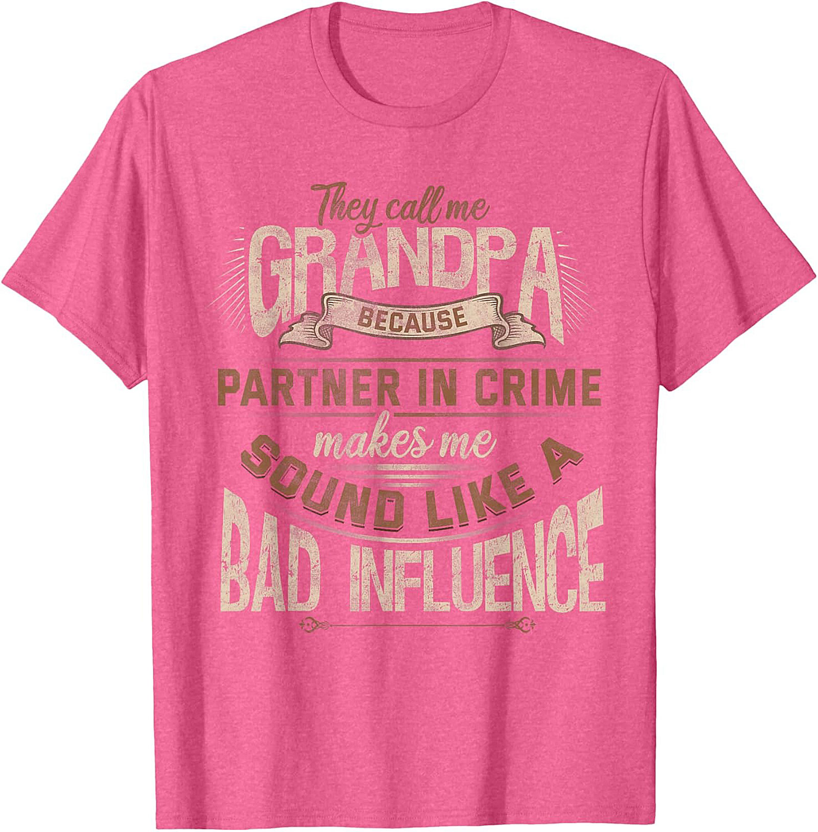 Funny Grandpa T-shirt  Partner in Crime Graphic Tee Gift