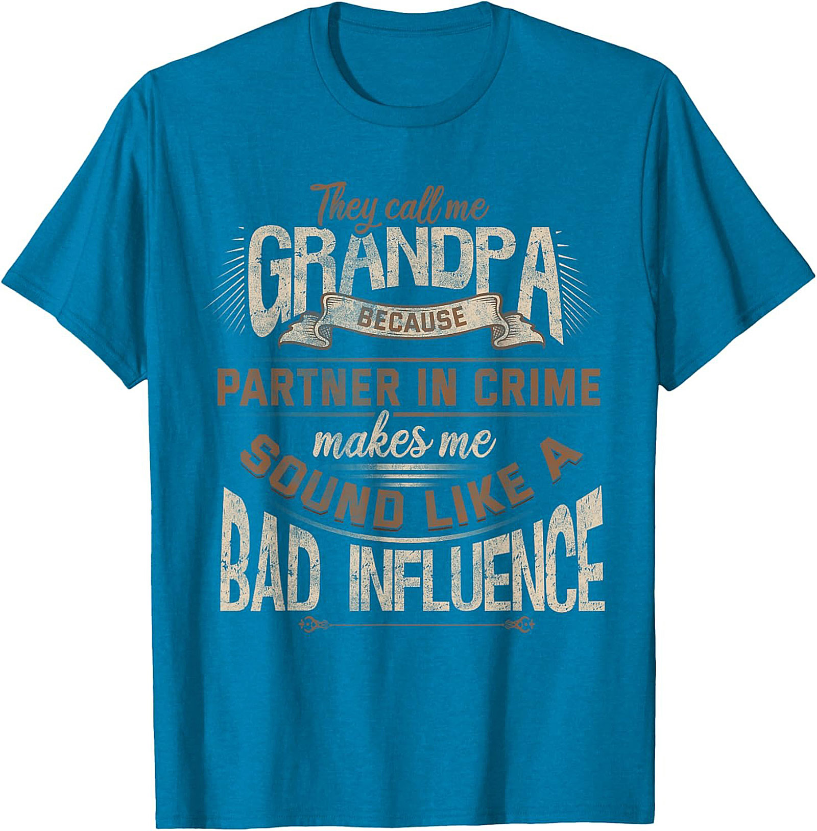 Funny Grandpa T-shirt  Partner in Crime Graphic Tee Gift