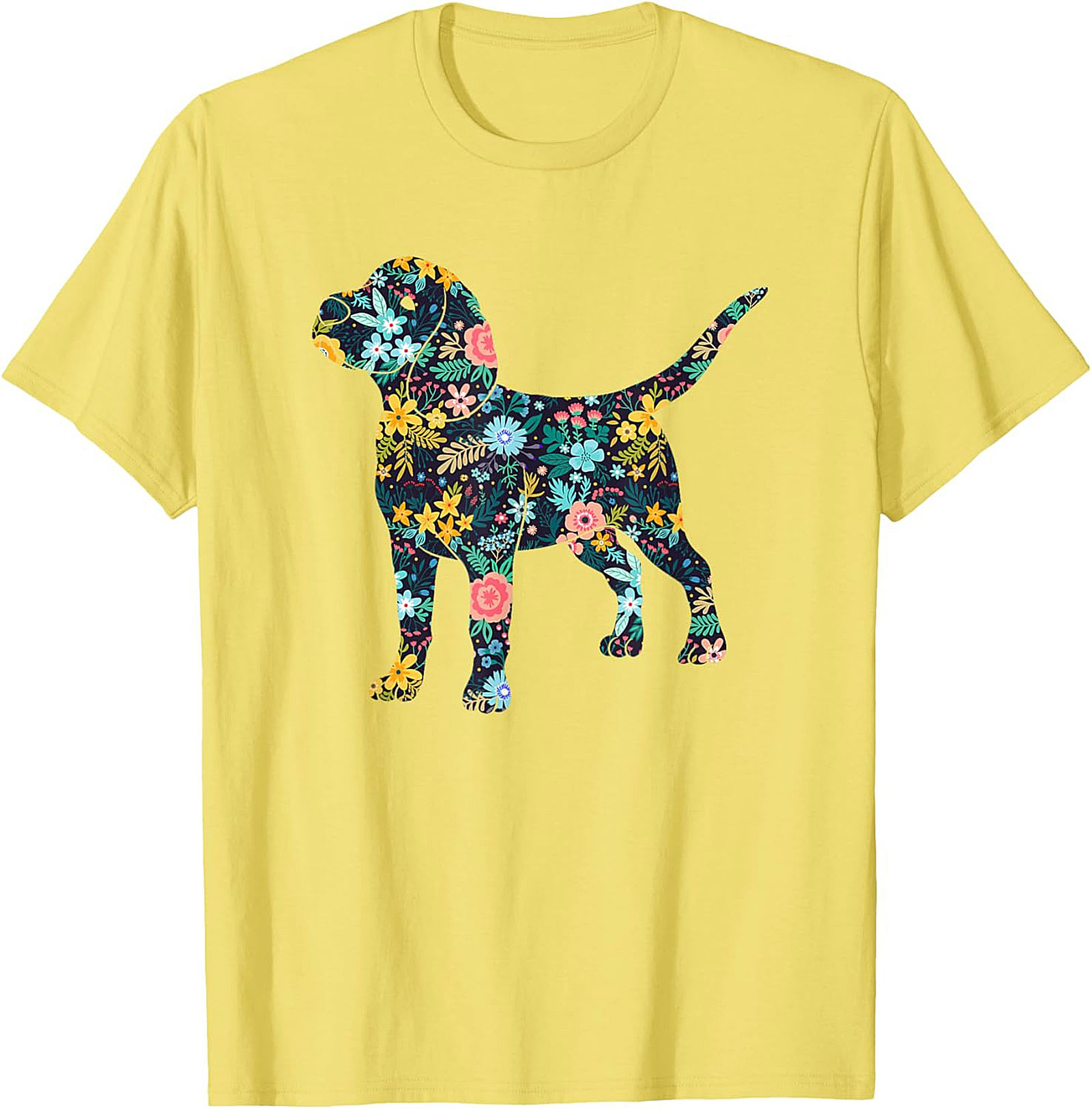Floral Beagle T-Shirt | Unique Dog Lover Graphic Tee