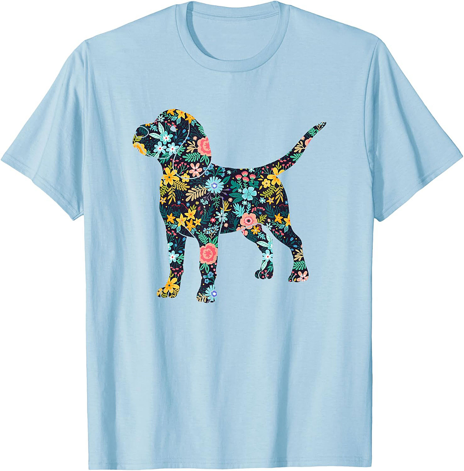 Floral Beagle T-Shirt | Unique Dog Lover Graphic Tee