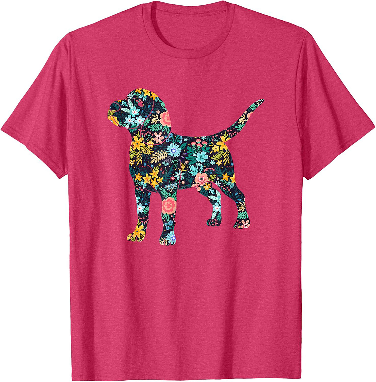 Floral Beagle T-Shirt | Unique Dog Lover Graphic Tee