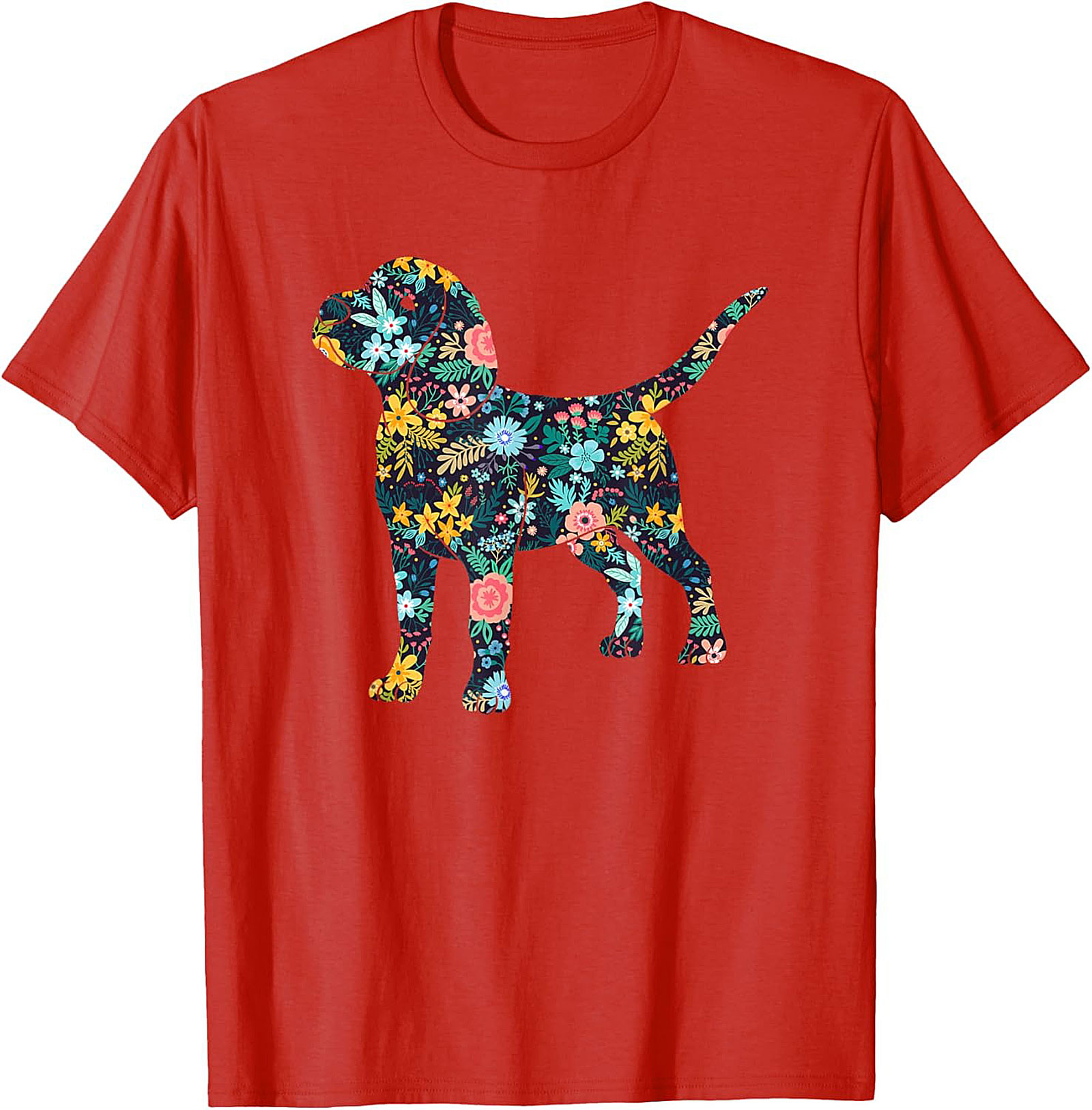 Floral Beagle T-Shirt | Unique Dog Lover Graphic Tee