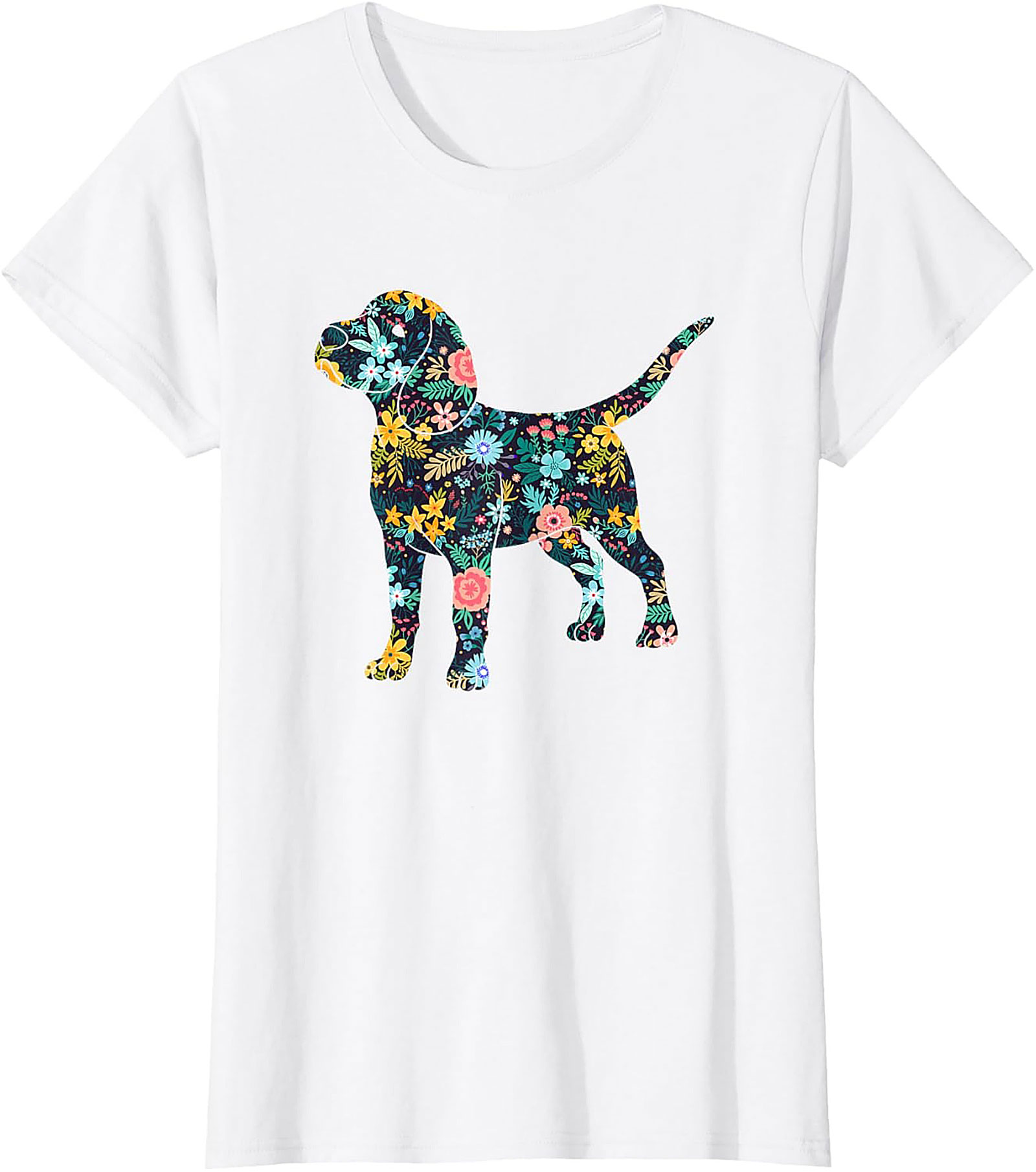 Floral Beagle T-Shirt | Unique Dog Lover Graphic Tee