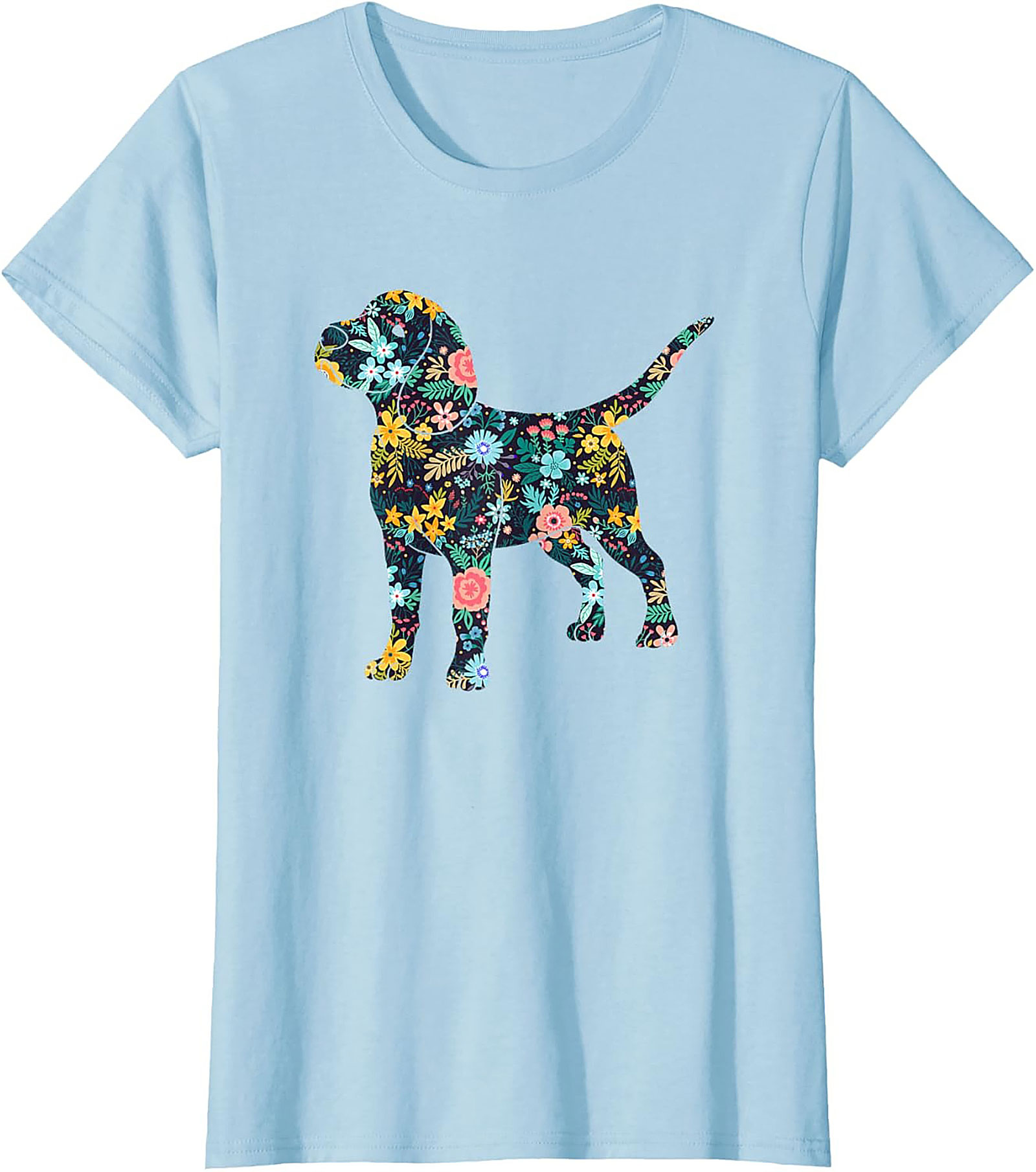 Floral Beagle T-Shirt | Unique Dog Lover Graphic Tee