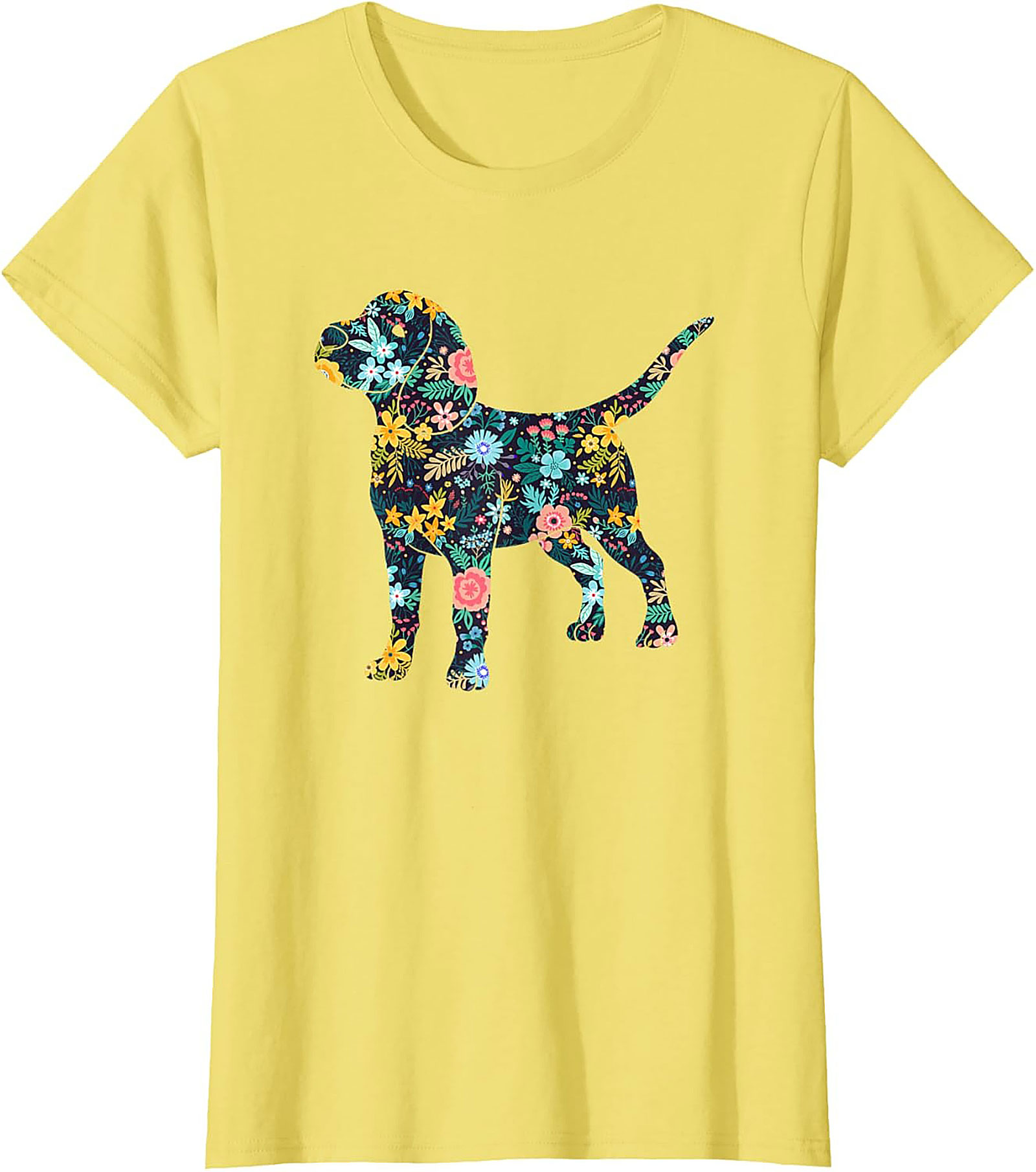 Floral Beagle T-Shirt | Unique Dog Lover Graphic Tee