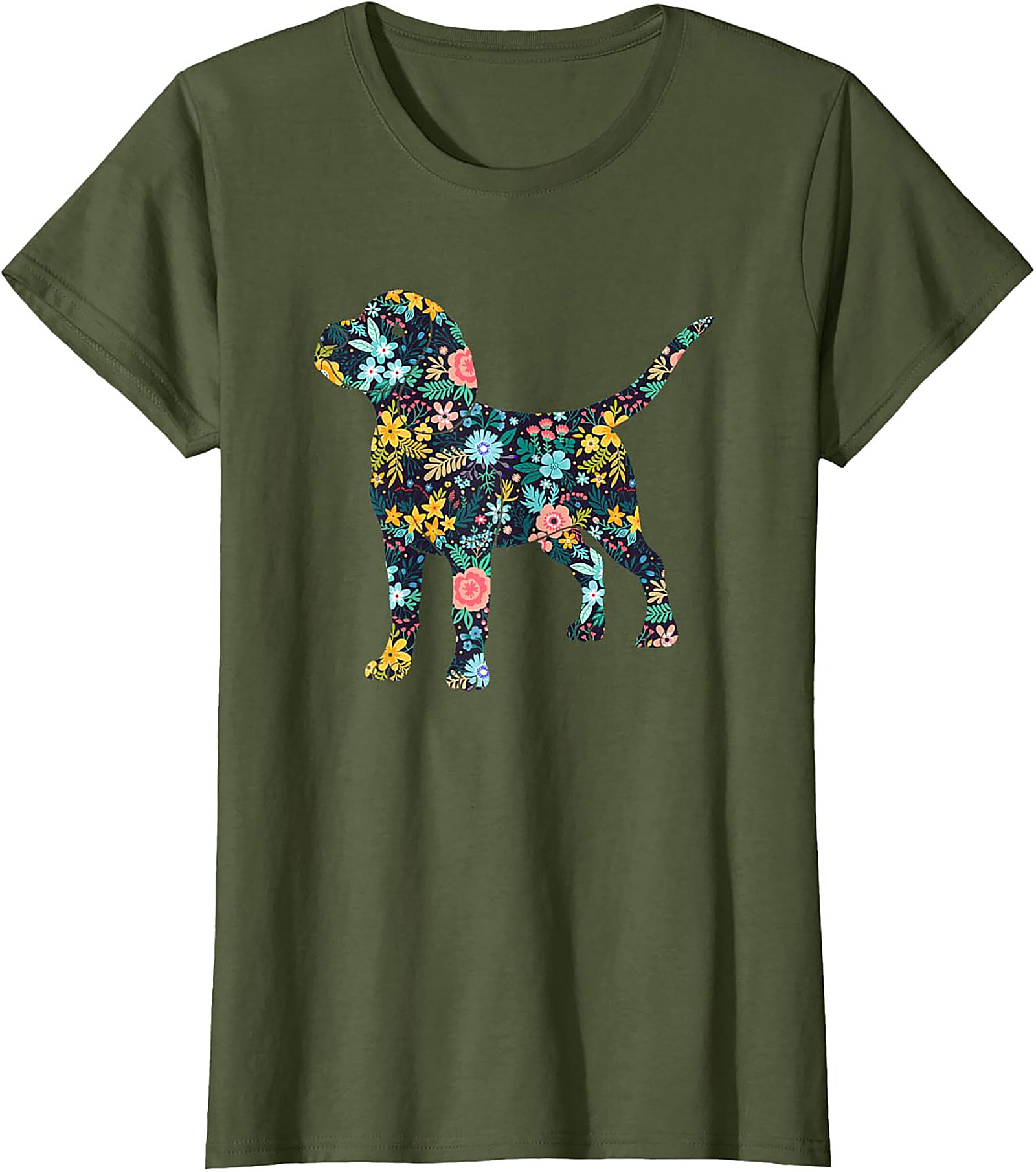 Floral Beagle T-Shirt | Unique Dog Lover Graphic Tee