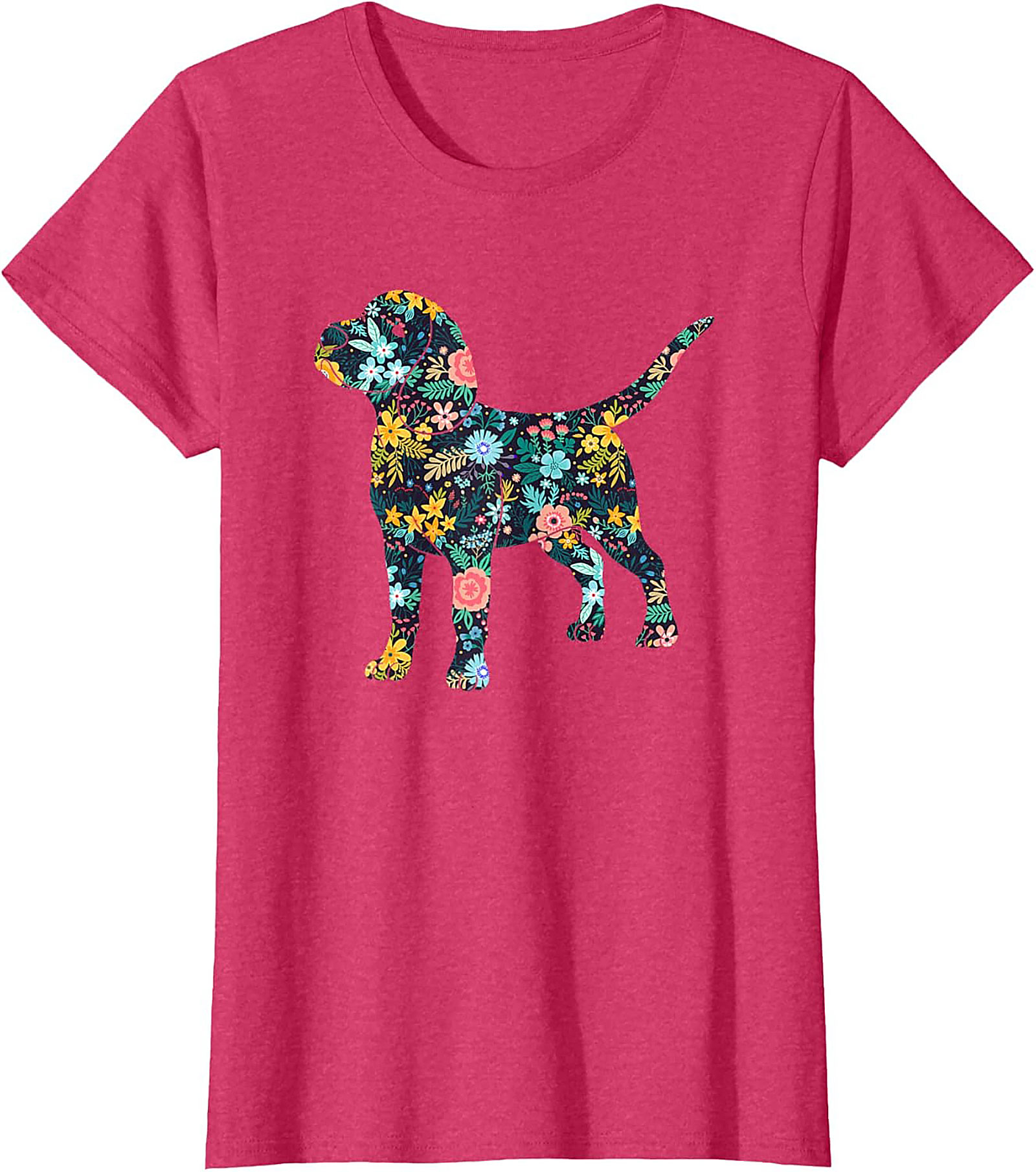 Floral Beagle T-Shirt | Unique Dog Lover Graphic Tee